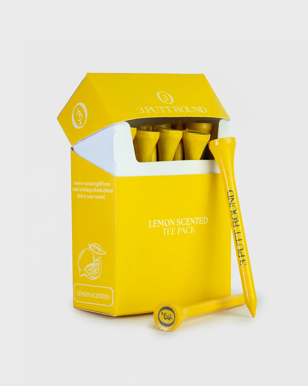 3 Putt Round Scented Tee Pack - Lemon - Image 3