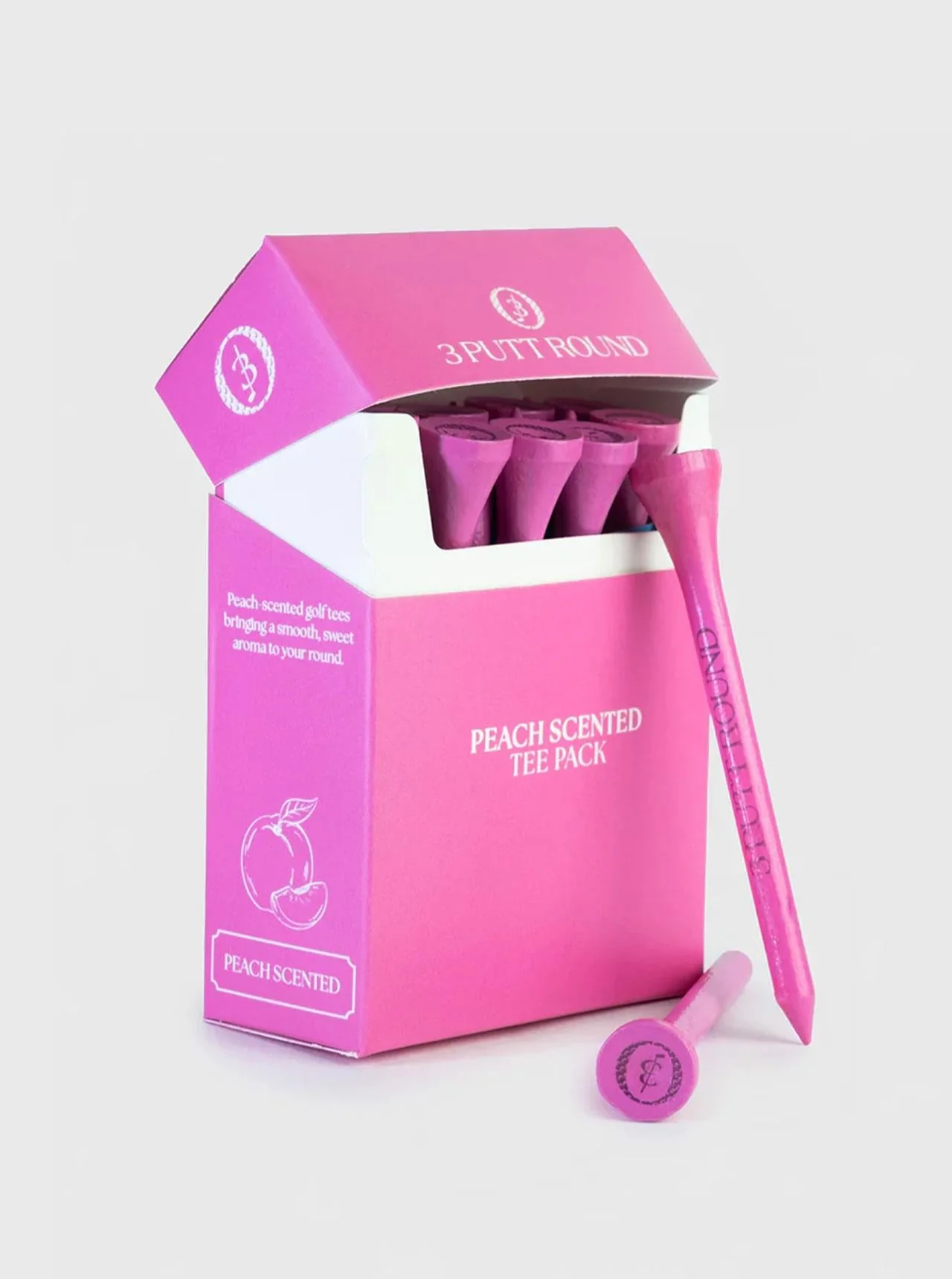 3 Putt Round Scented Tee Pack - Peach - Image 3