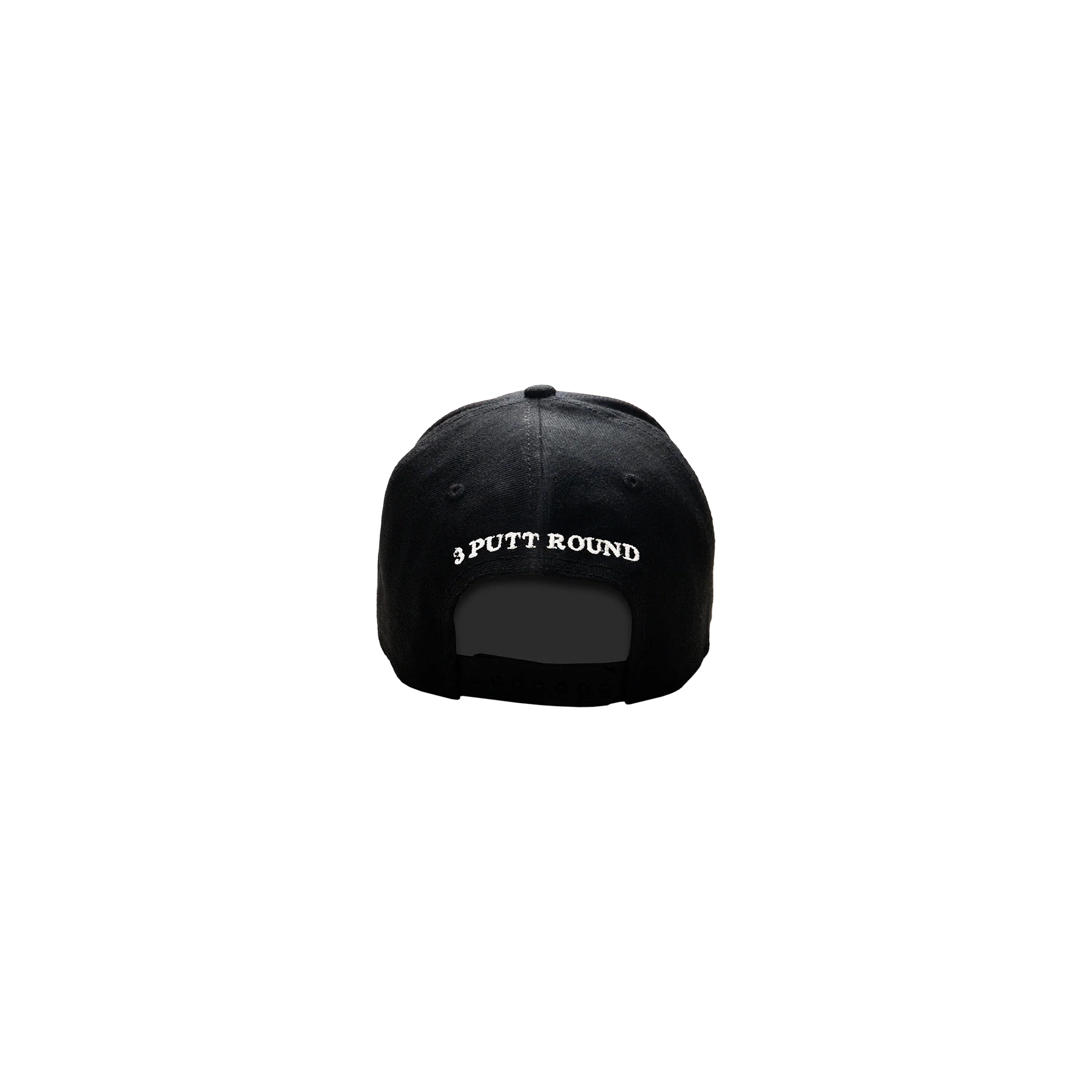 3 Putt Round The Golf Is Social Baseball Cap - Black - Image 3
