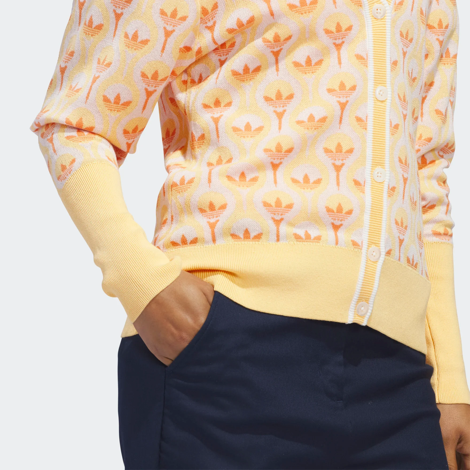 adidas Golf Originals Cardigan - Orange - Image 3