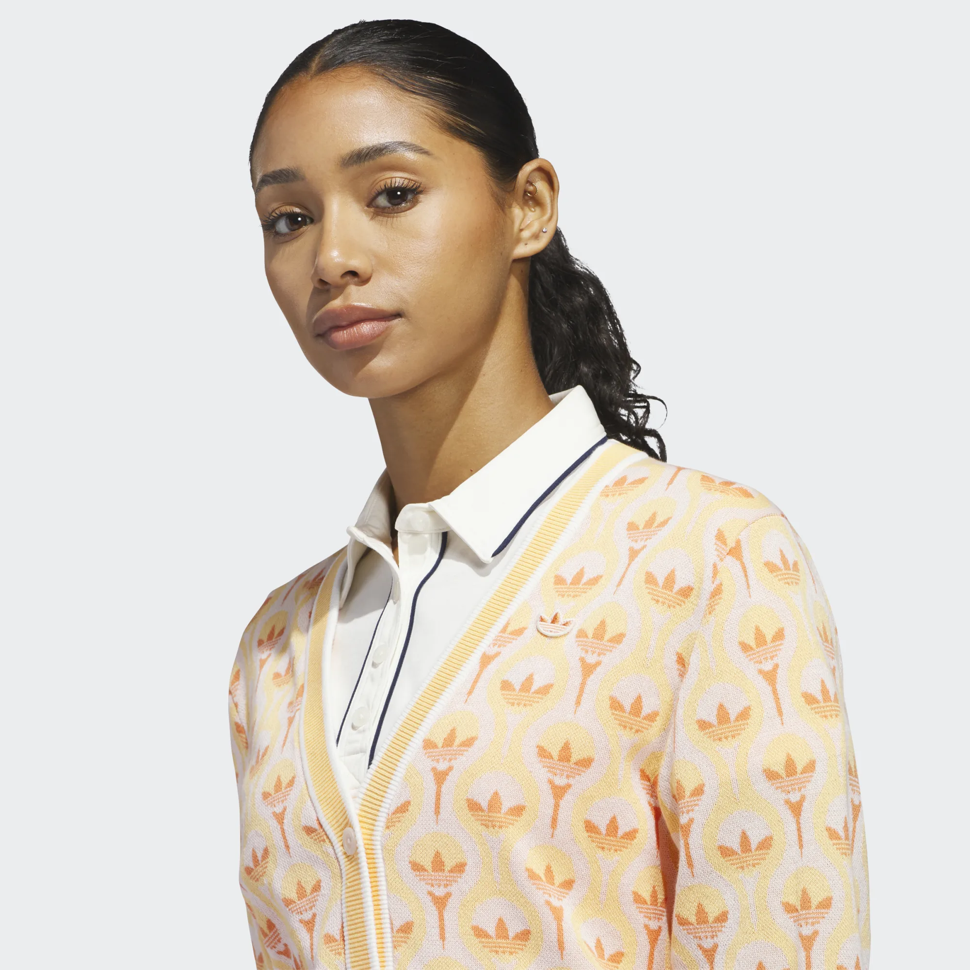 adidas Golf Originals Cardigan - Orange - Image 4