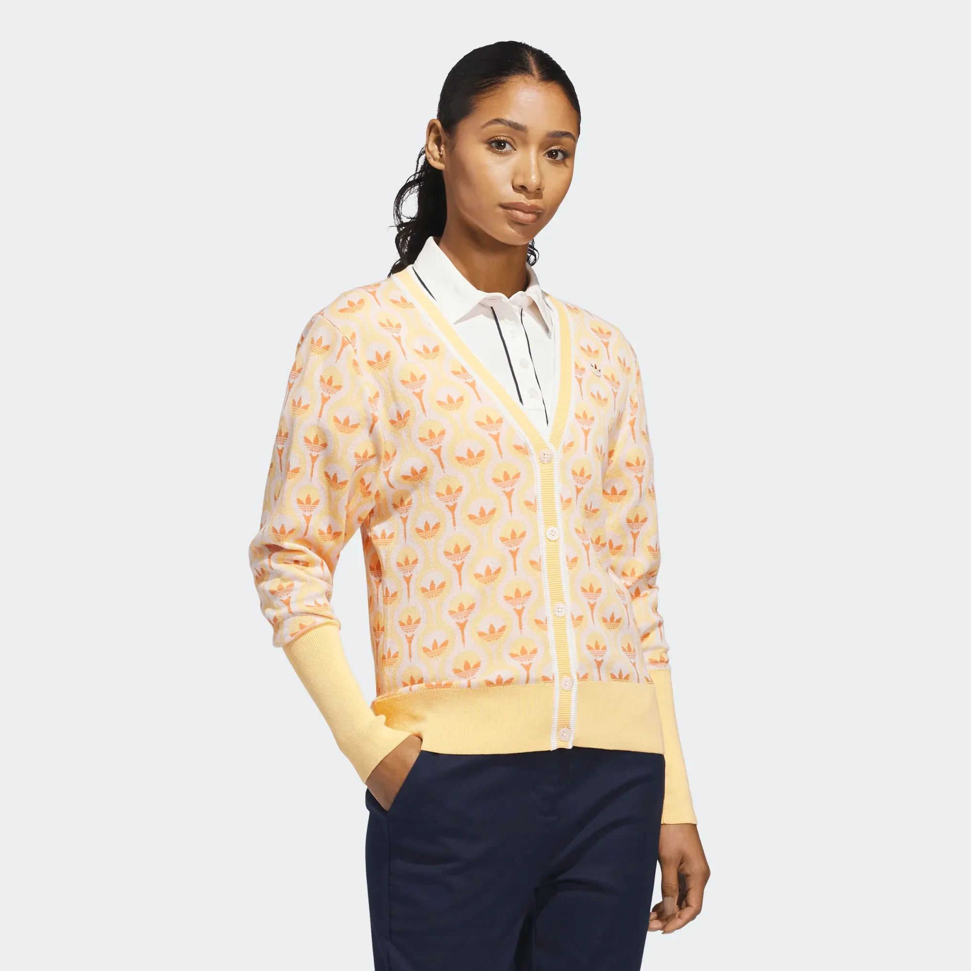 adidas Golf Originals Cardigan - Orange - Image 7