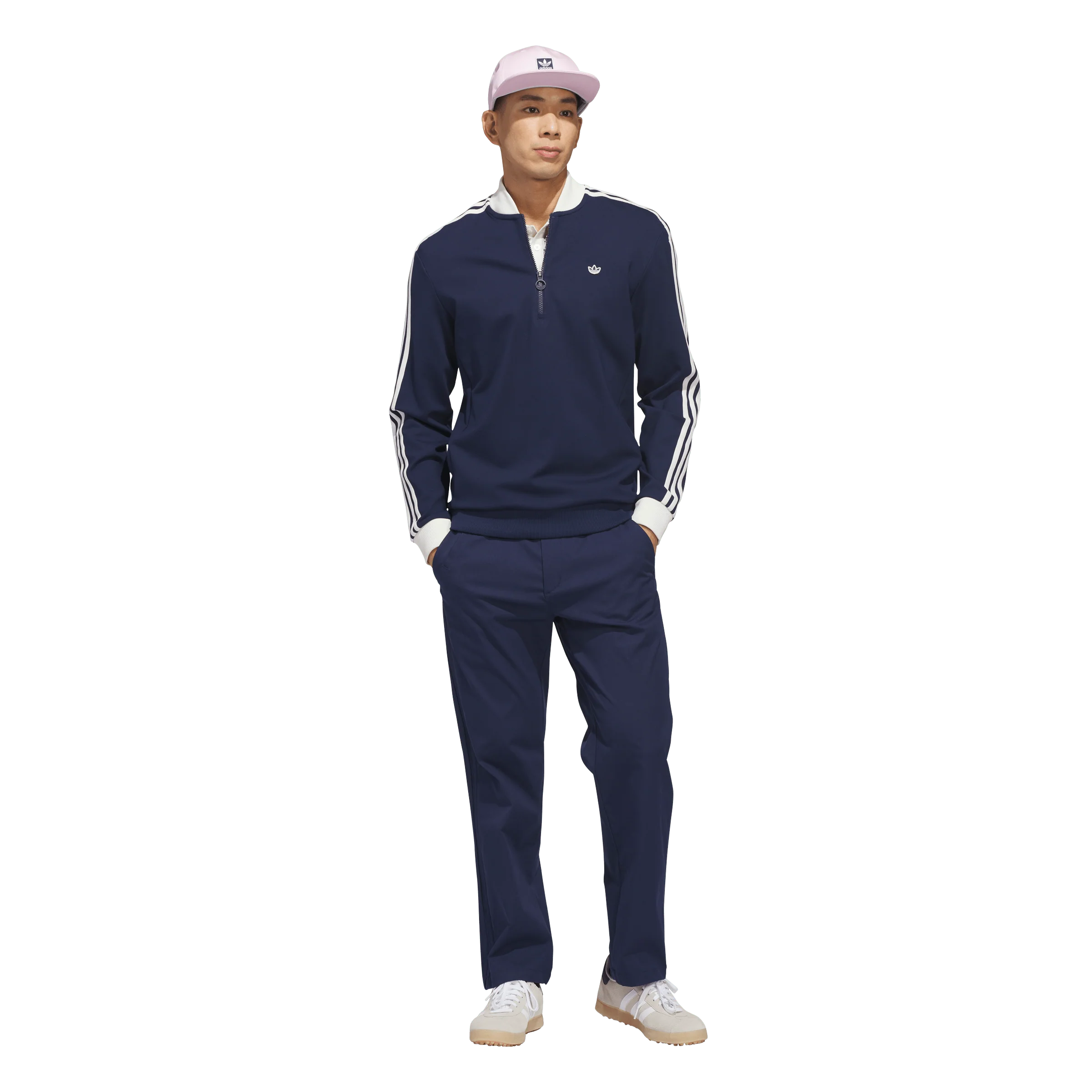 adidas Golf Originals 1/4 Zip Men's - Navy/White - Image 5