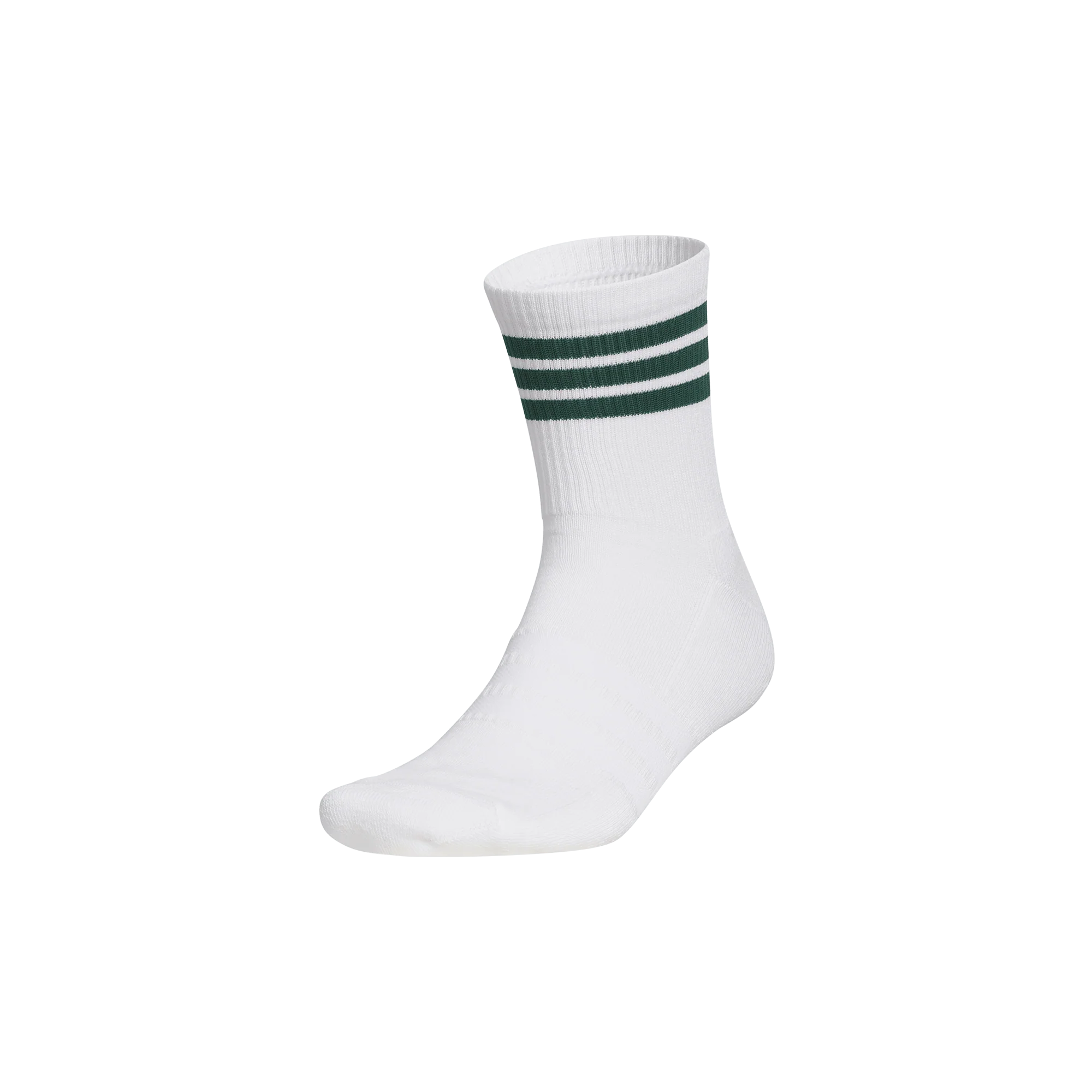 adidas Golf Originals 3-Stripes Half Crew Sock - White/Green