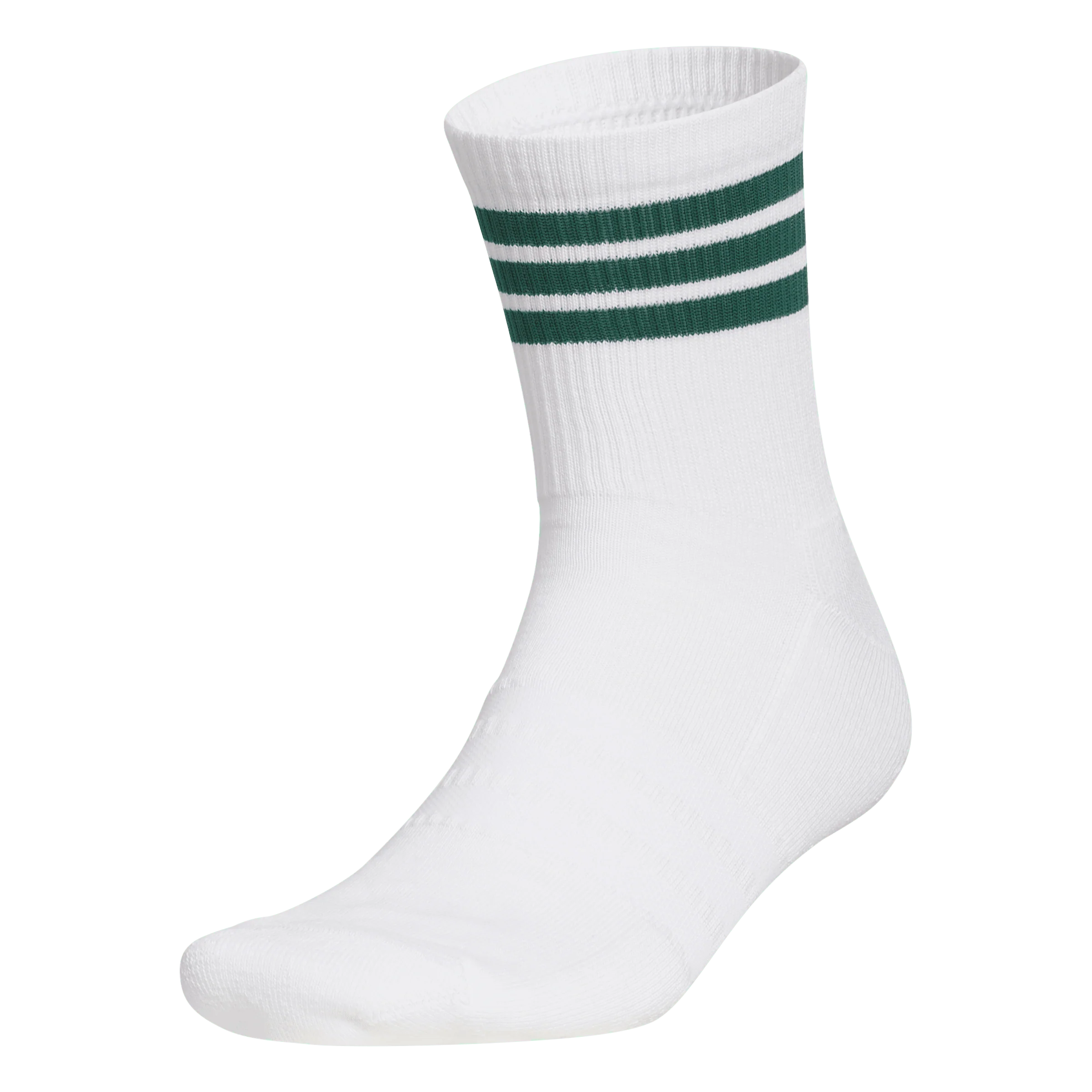 adidas Golf Originals 3-Stripes Half Crew Sock - White/Green - Image 3
