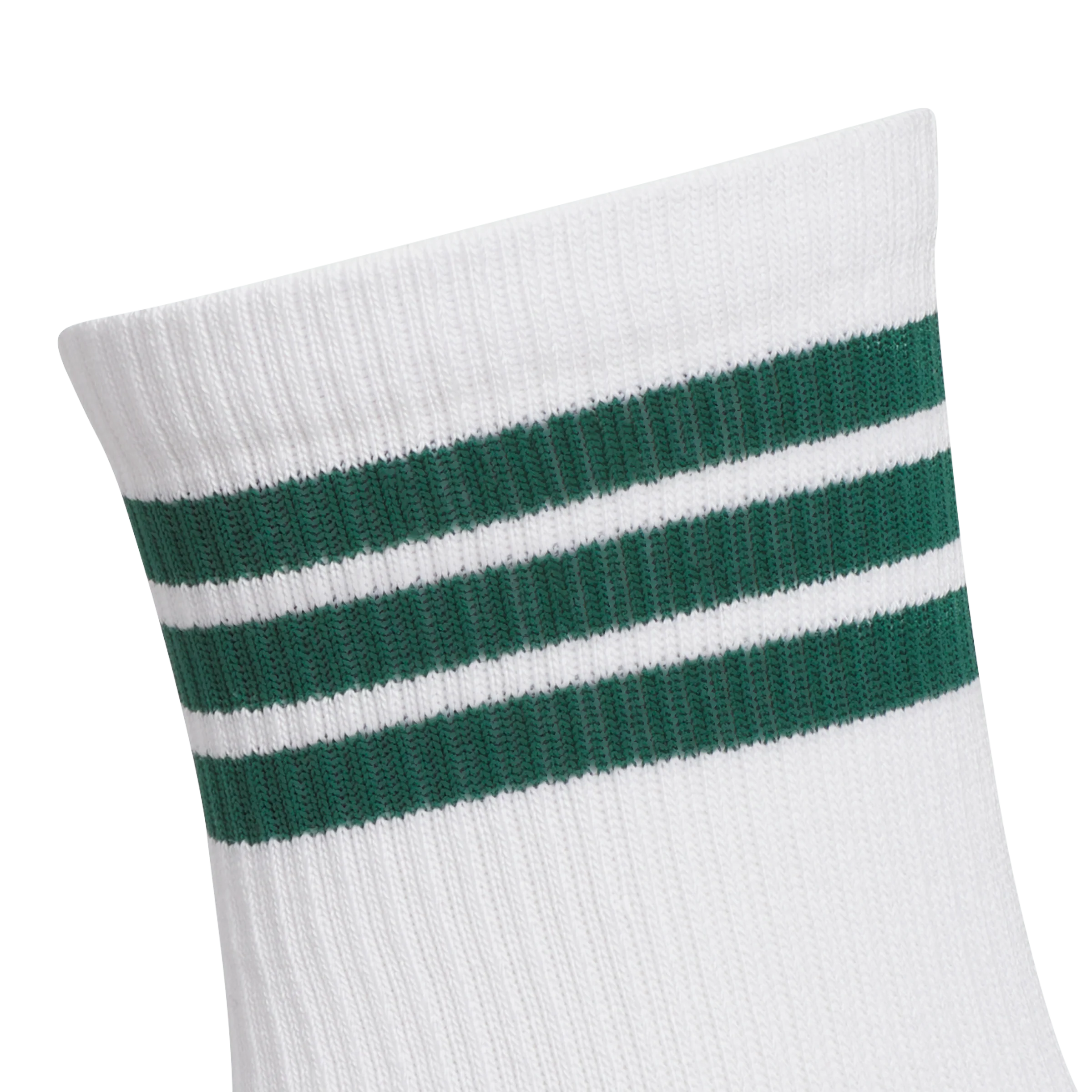 adidas Golf Originals 3-Stripes Half Crew Sock - White/Green - Image 5