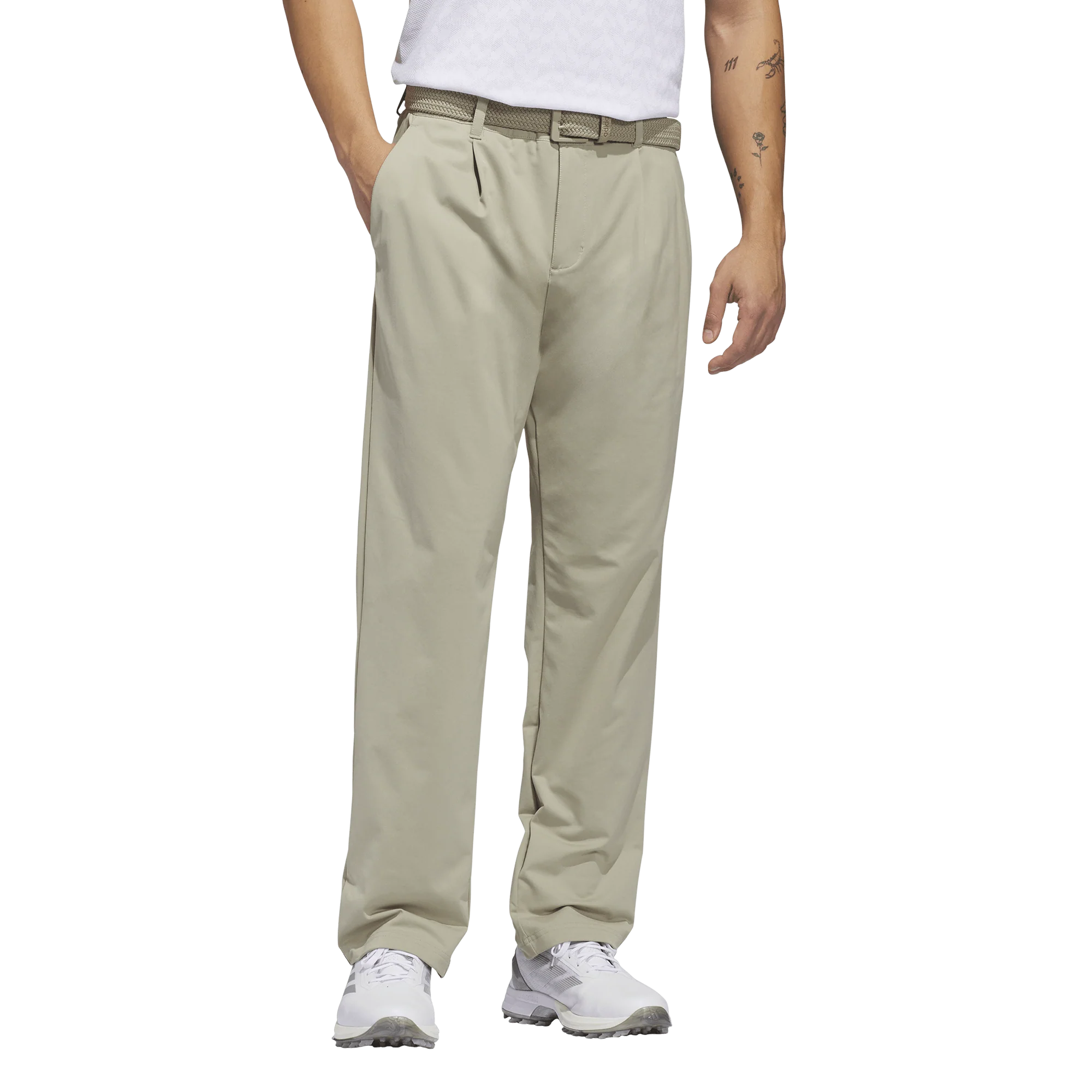 adidas Golf Ultimate365 Tour Twistknit Pant - Beige - Image 6
