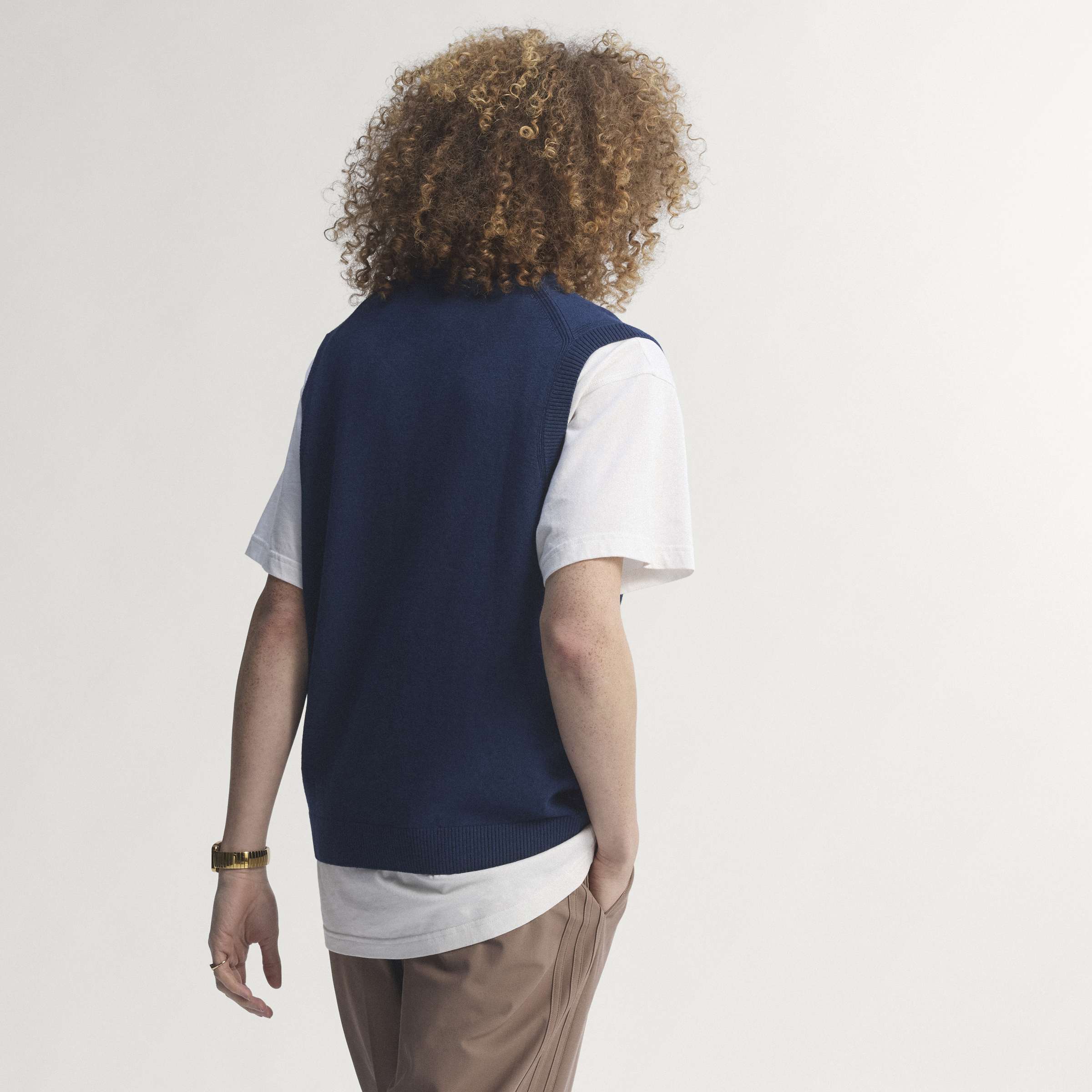 adidas Golf Originals Cashmere Vest - Navy - Image 3