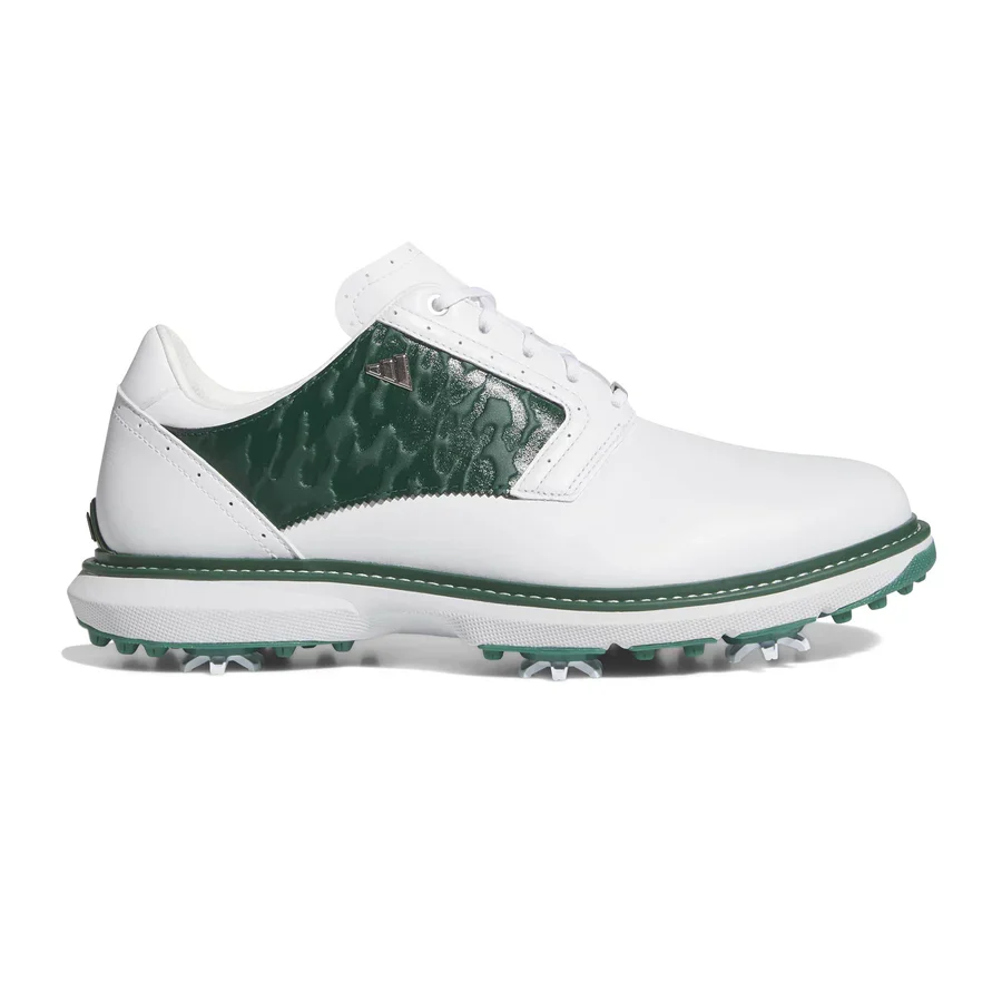 Adidas MC70 Spiked Golf Shoes - White/Collegiate Green/Silver - Image 2