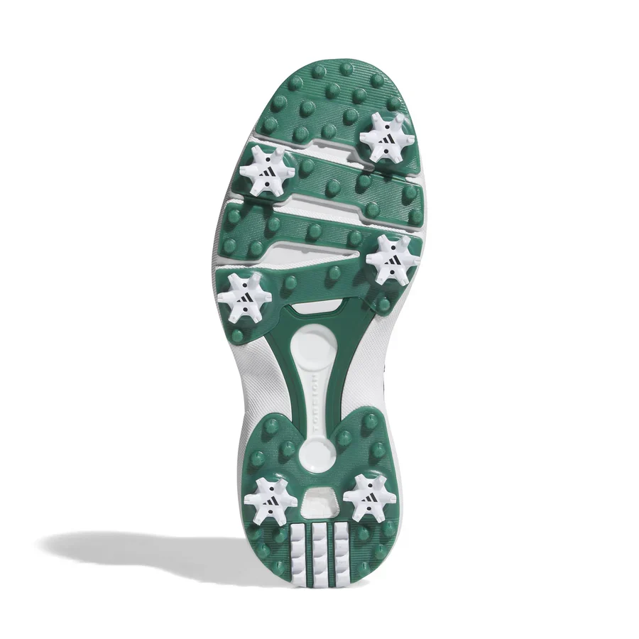 Adidas MC70 Spiked Golf Shoes - White/Collegiate Green/Silver - Image 3