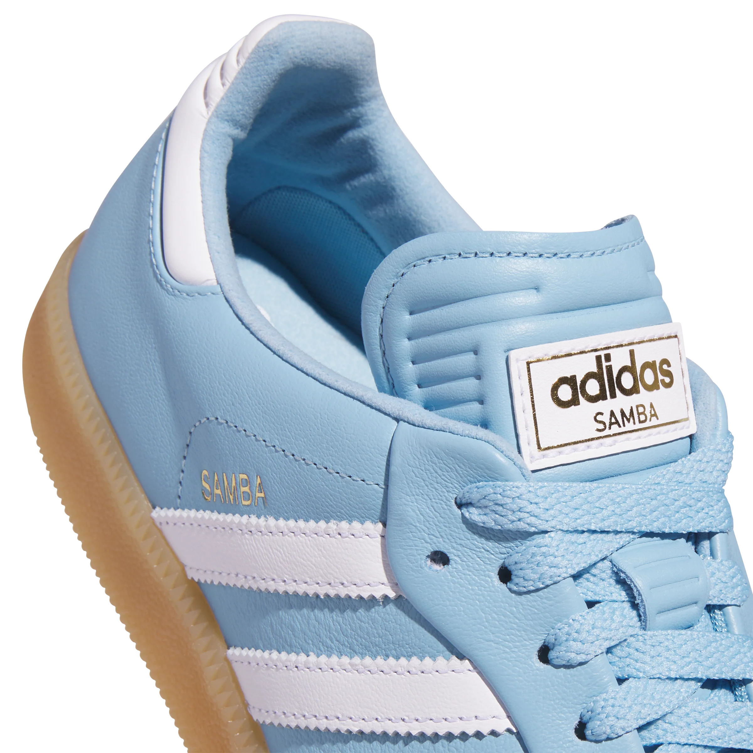 adidas Golf Originals Samba Golf - Clear Blue / Cloud White / Gum - Image 10