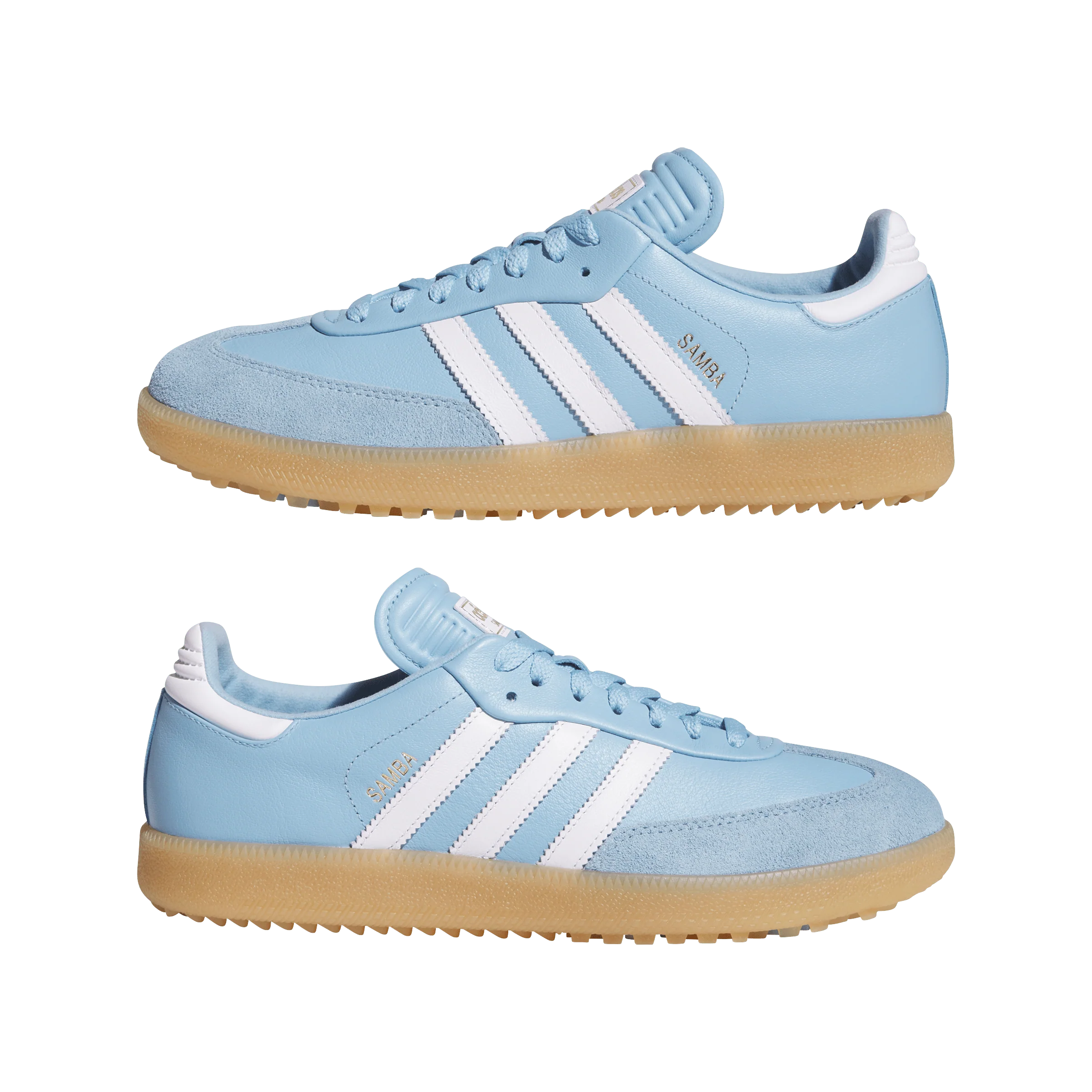 adidas Golf Originals Samba Golf - Clear Blue / Cloud White / Gum - Image 12