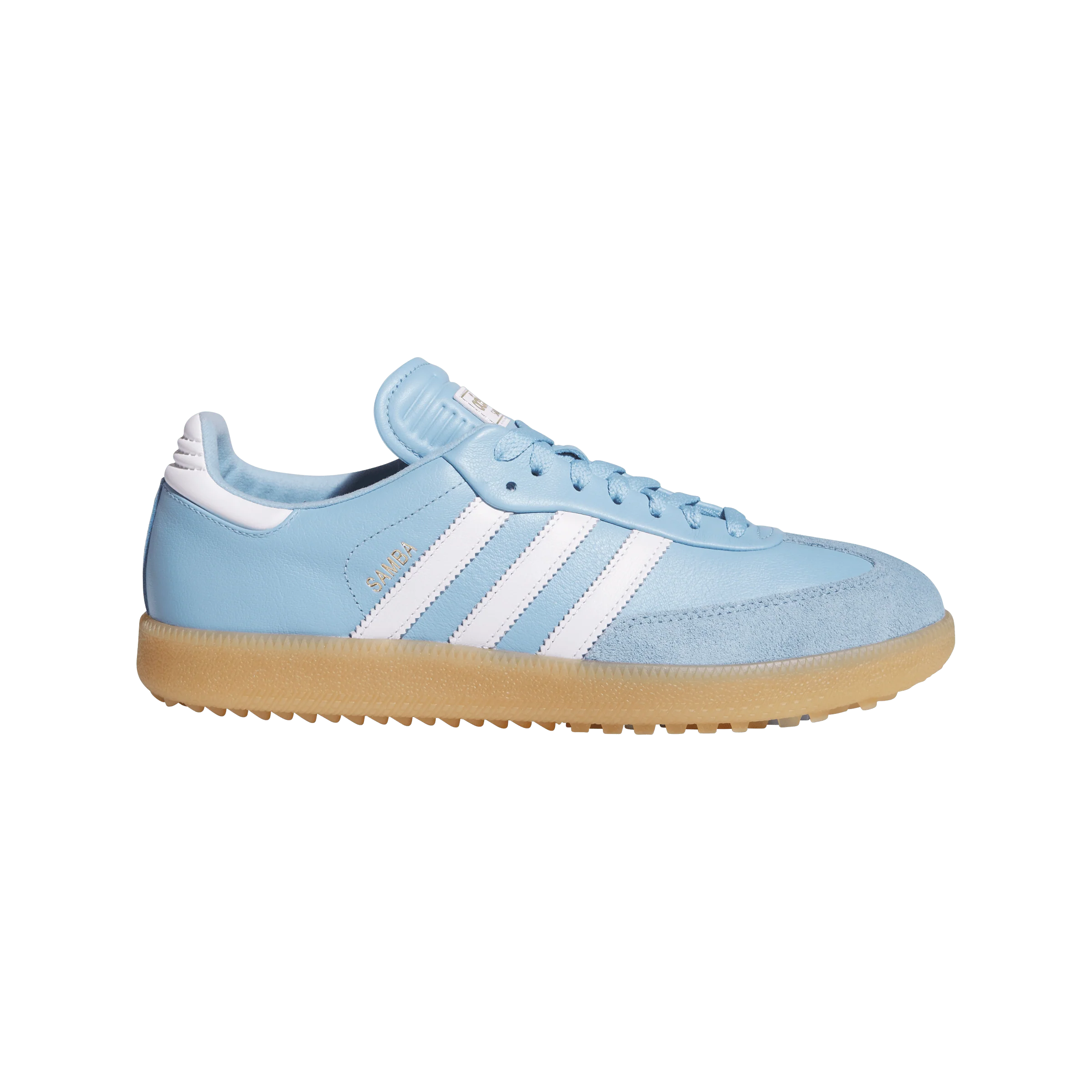 adidas Golf Originals Samba Golf - Clear Blue / Cloud White / Gum - Image 3
