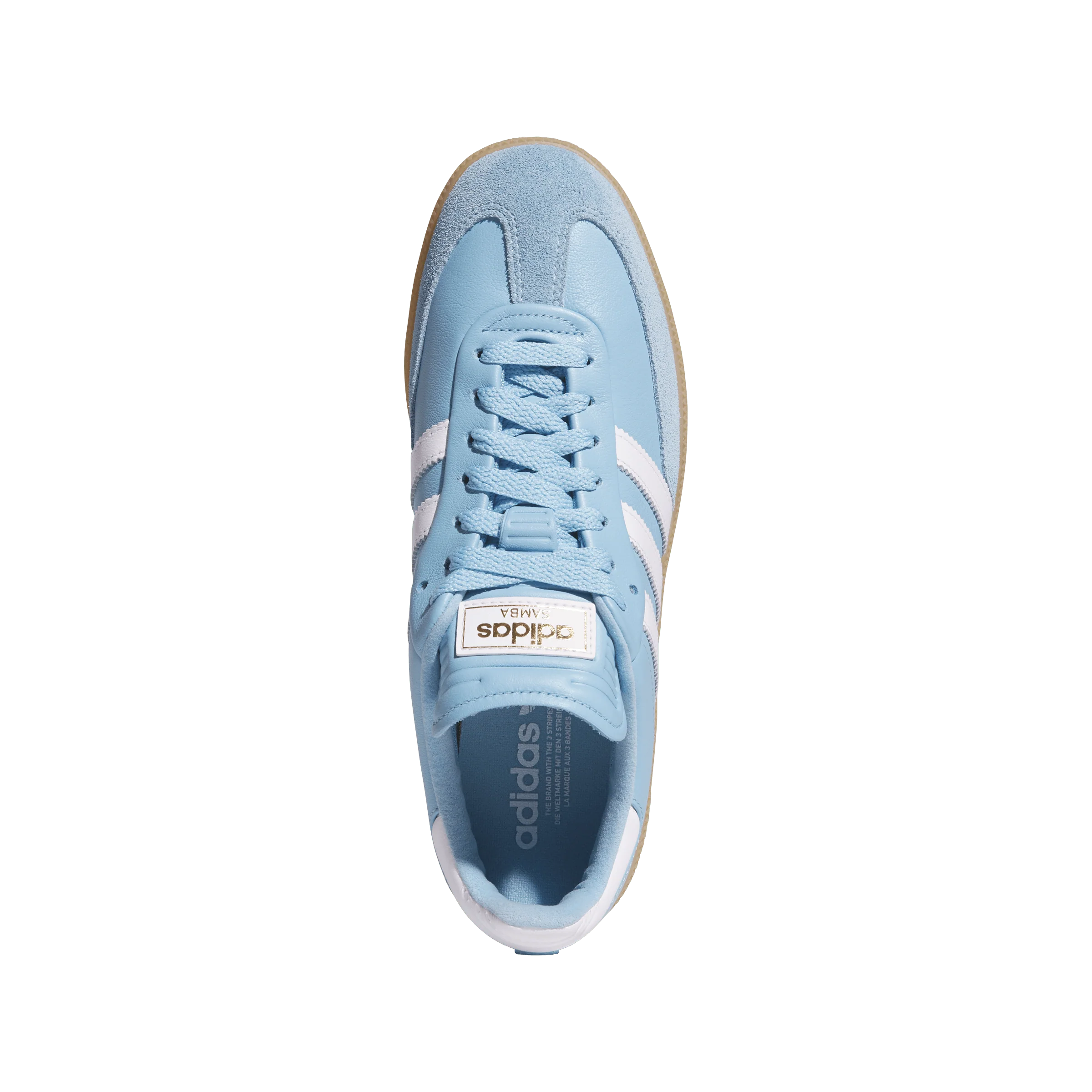 adidas Golf Originals Samba Golf - Clear Blue / Cloud White / Gum - Image 5