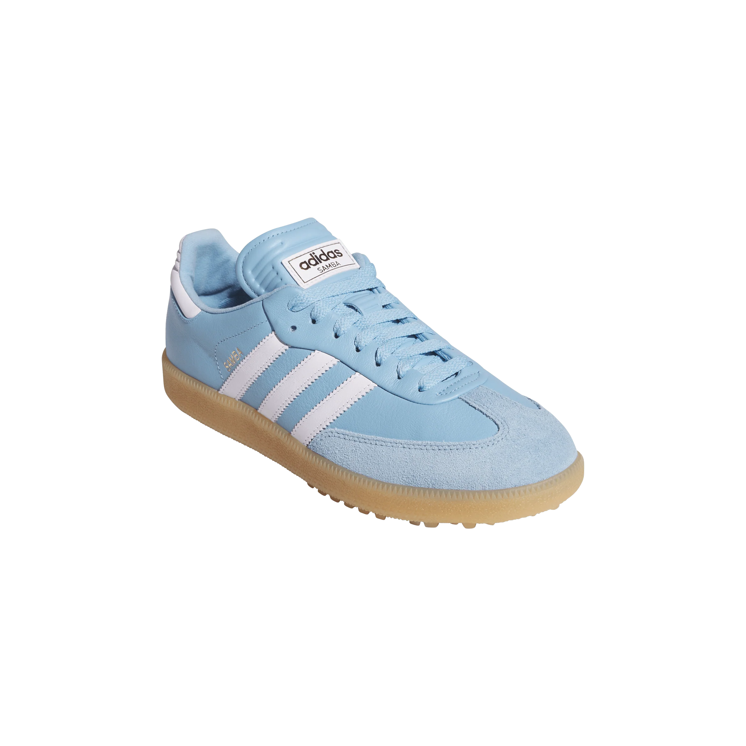 adidas Golf Originals Samba Golf - Clear Blue / Cloud White / Gum - Image 8