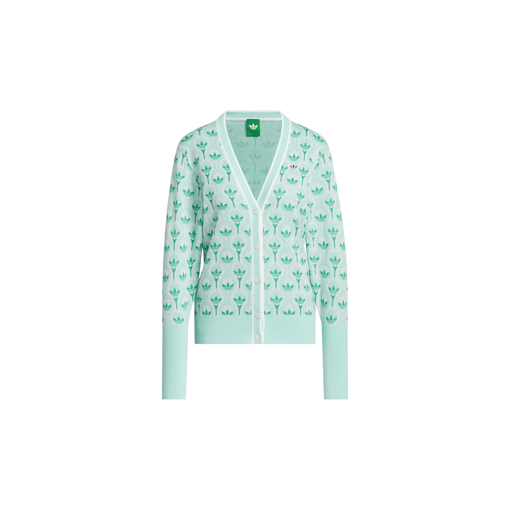 adidas Originals Golf Cardigan - White/Clear Mint
