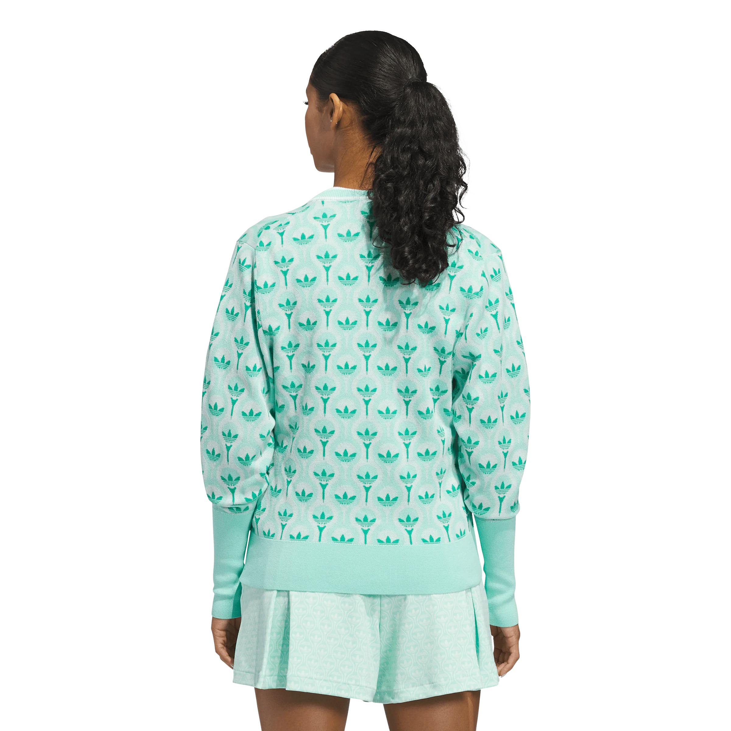 adidas Originals Golf Cardigan - White/Clear Mint - Image 6