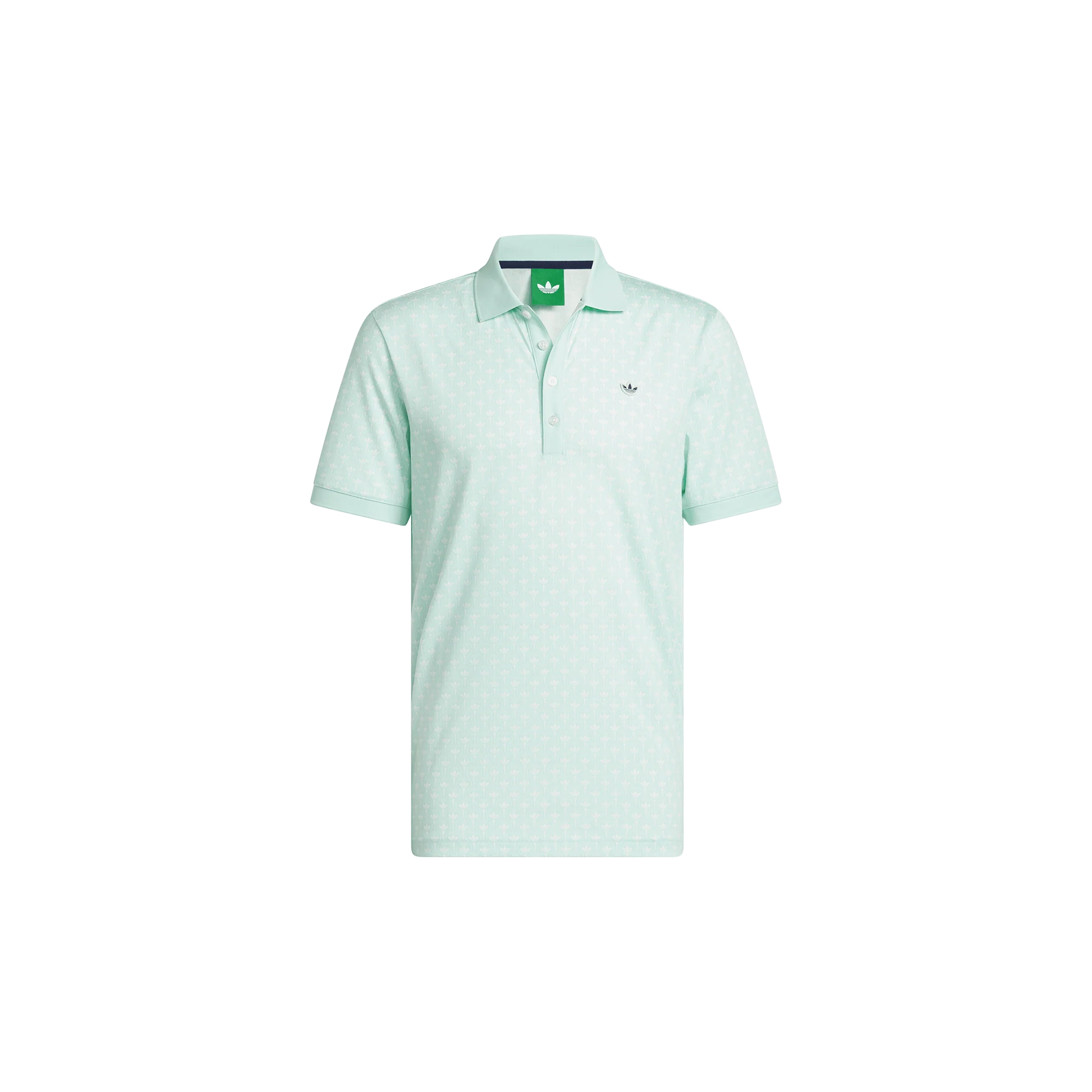 adidas Originals Golf Novelty All Over Print Polo - Clear Mint/Cloud White