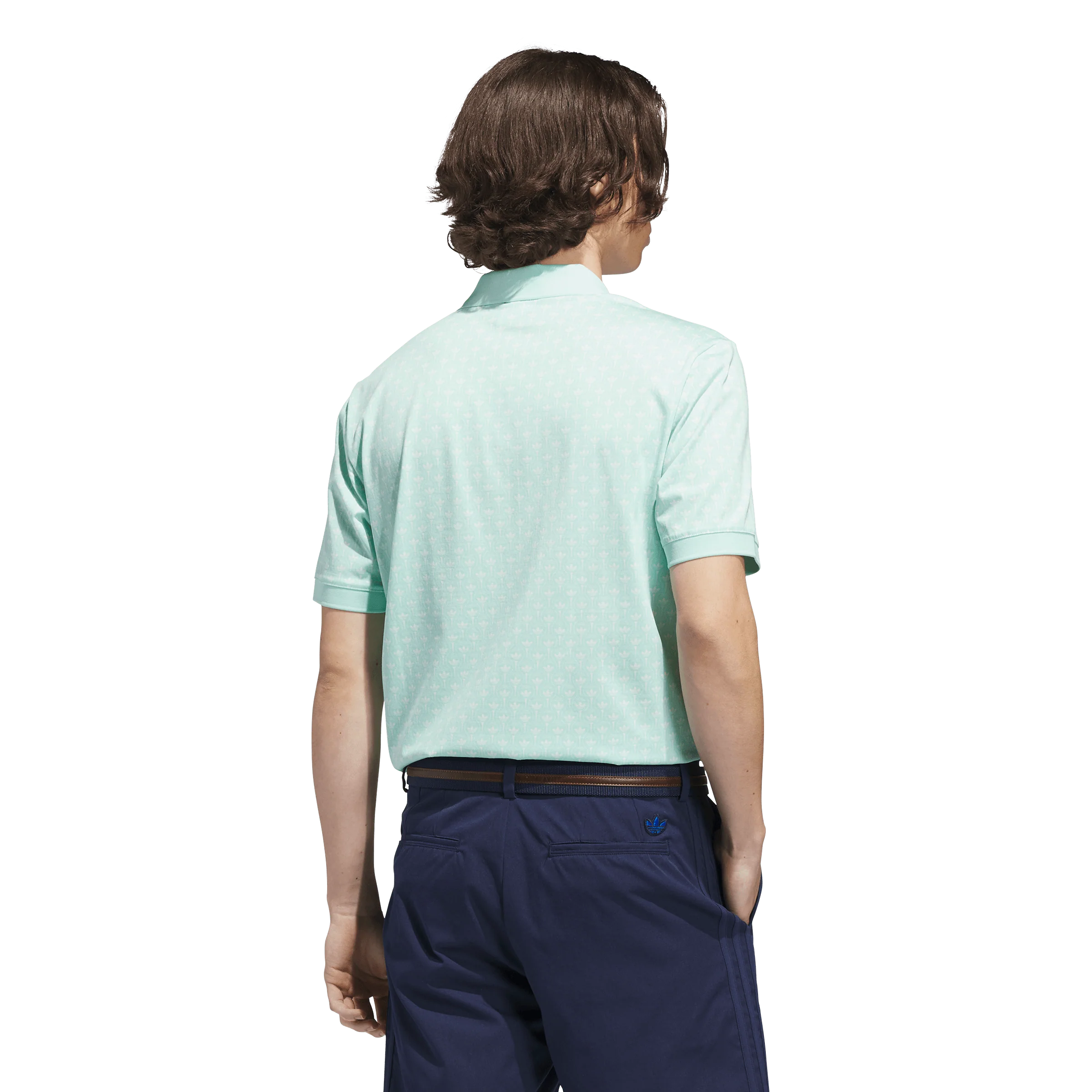 adidas Originals Golf Novelty All Over Print Polo - Clear Mint/Cloud White - Image 5