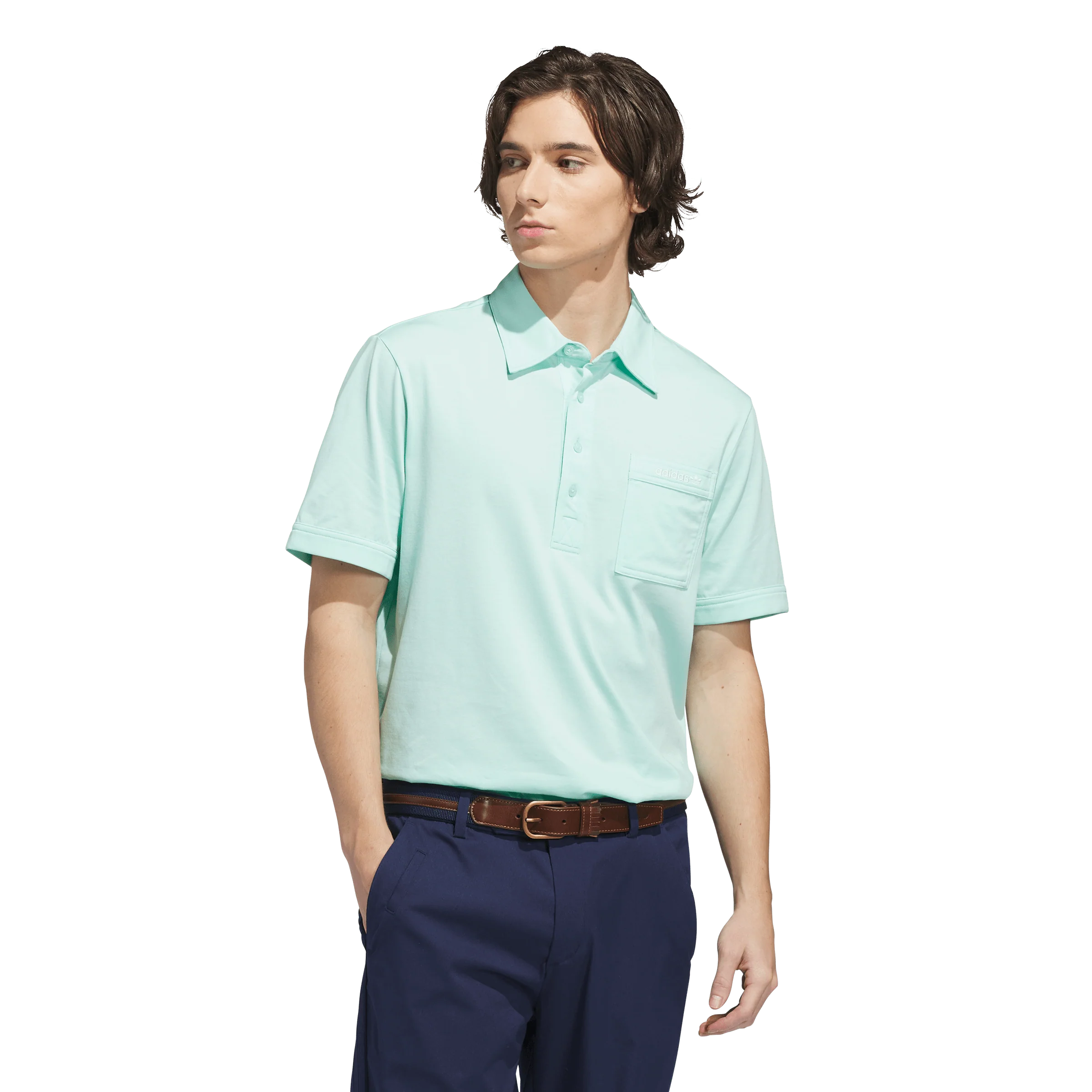 adidas Originals Golf Pocket Polo - Clear Mint - Image 4