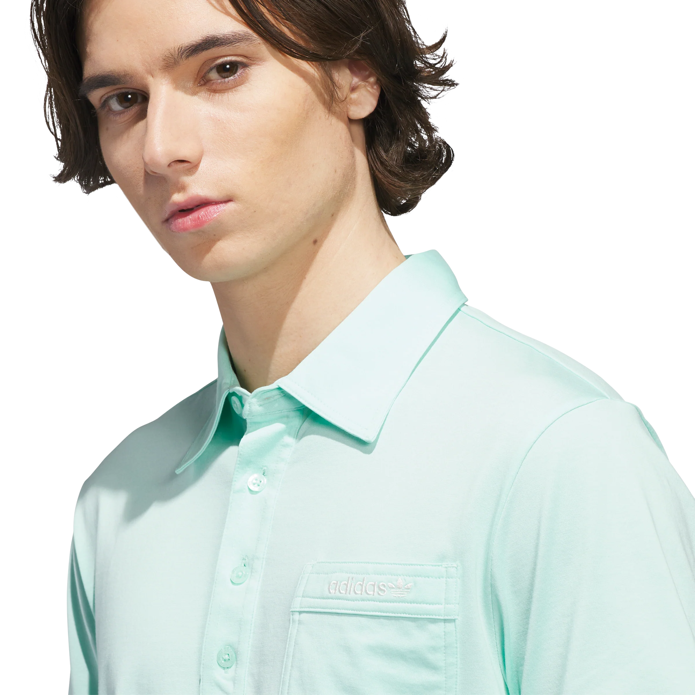 adidas Originals Golf Pocket Polo - Clear Mint - Image 8