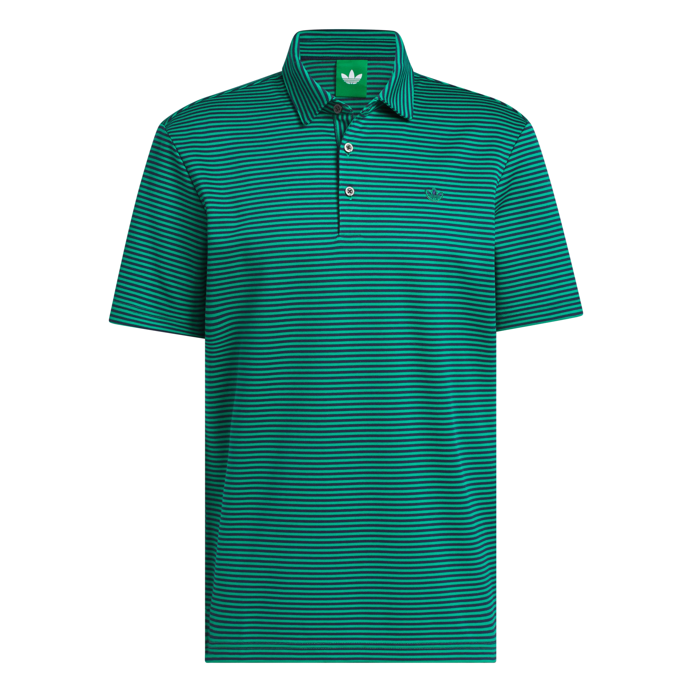 adidas Originals Golf Stripe Polo - Court Green/Night Indigo - Image 3