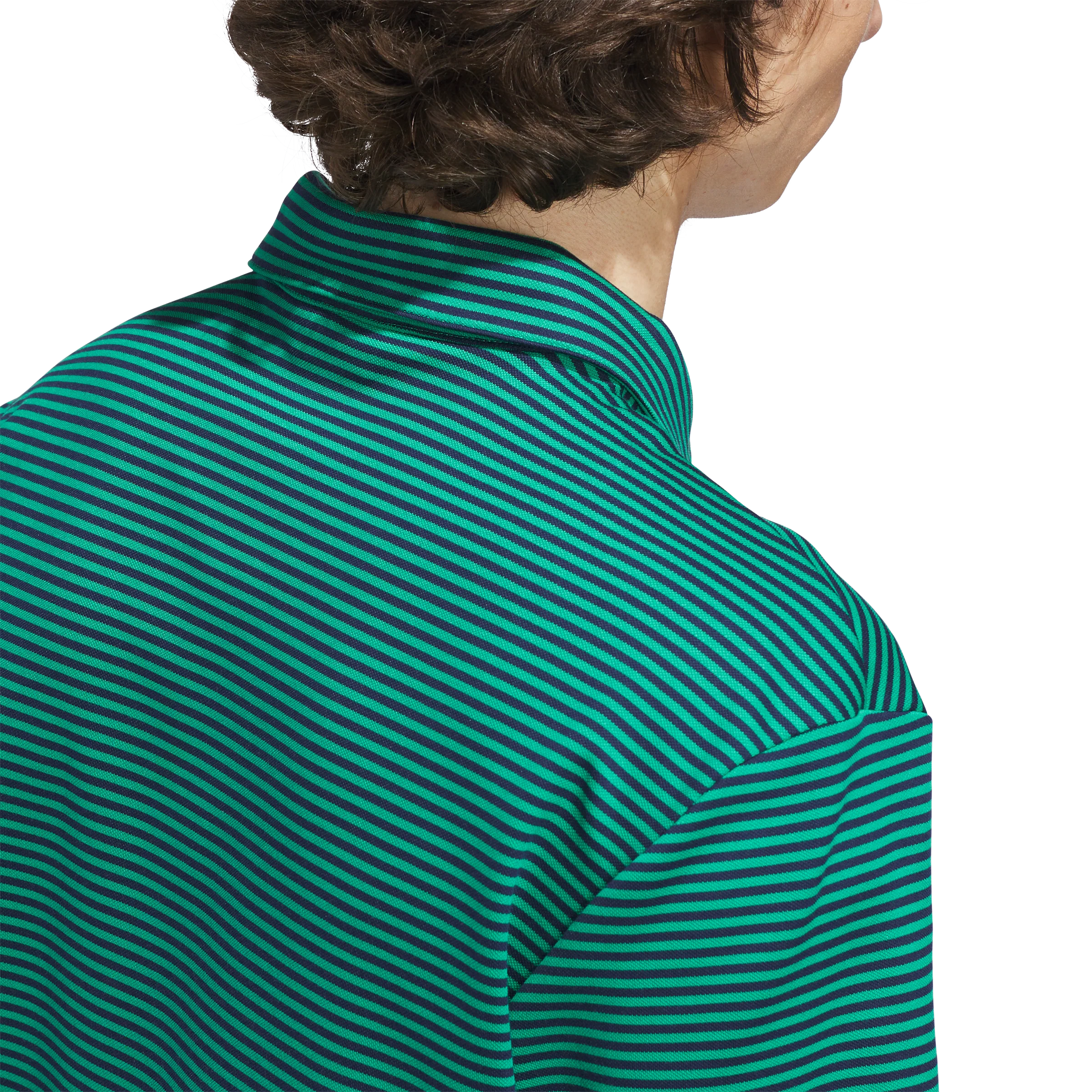 adidas Originals Golf Stripe Polo - Court Green/Night Indigo - Image 8