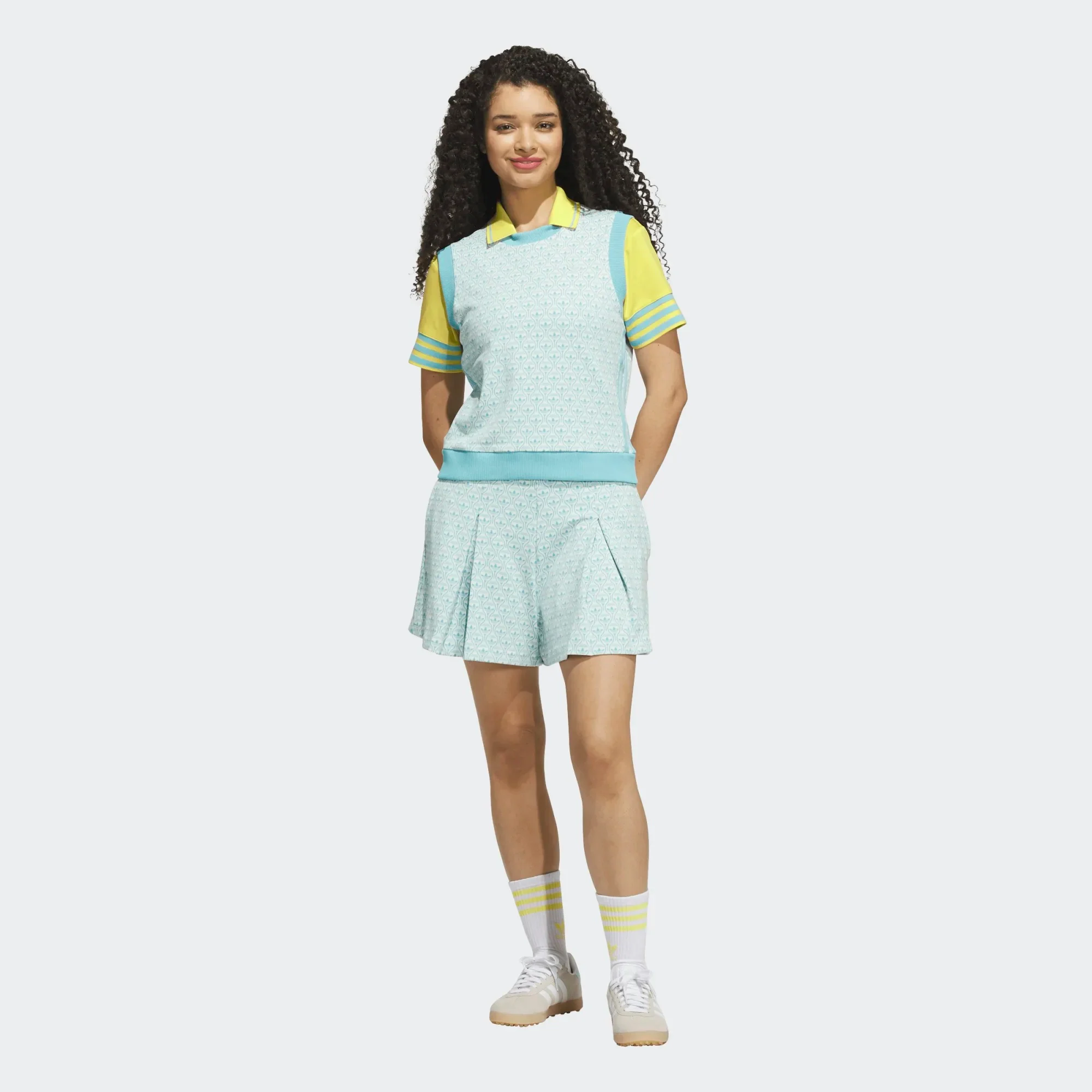 adidas Originals All-Over Skort - Aqua - Image 4