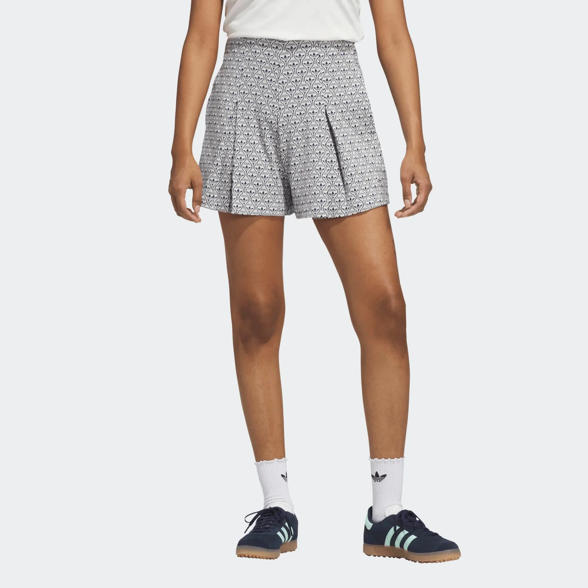 adidas Originals All-Over Skort - Indigo/White - Image 4