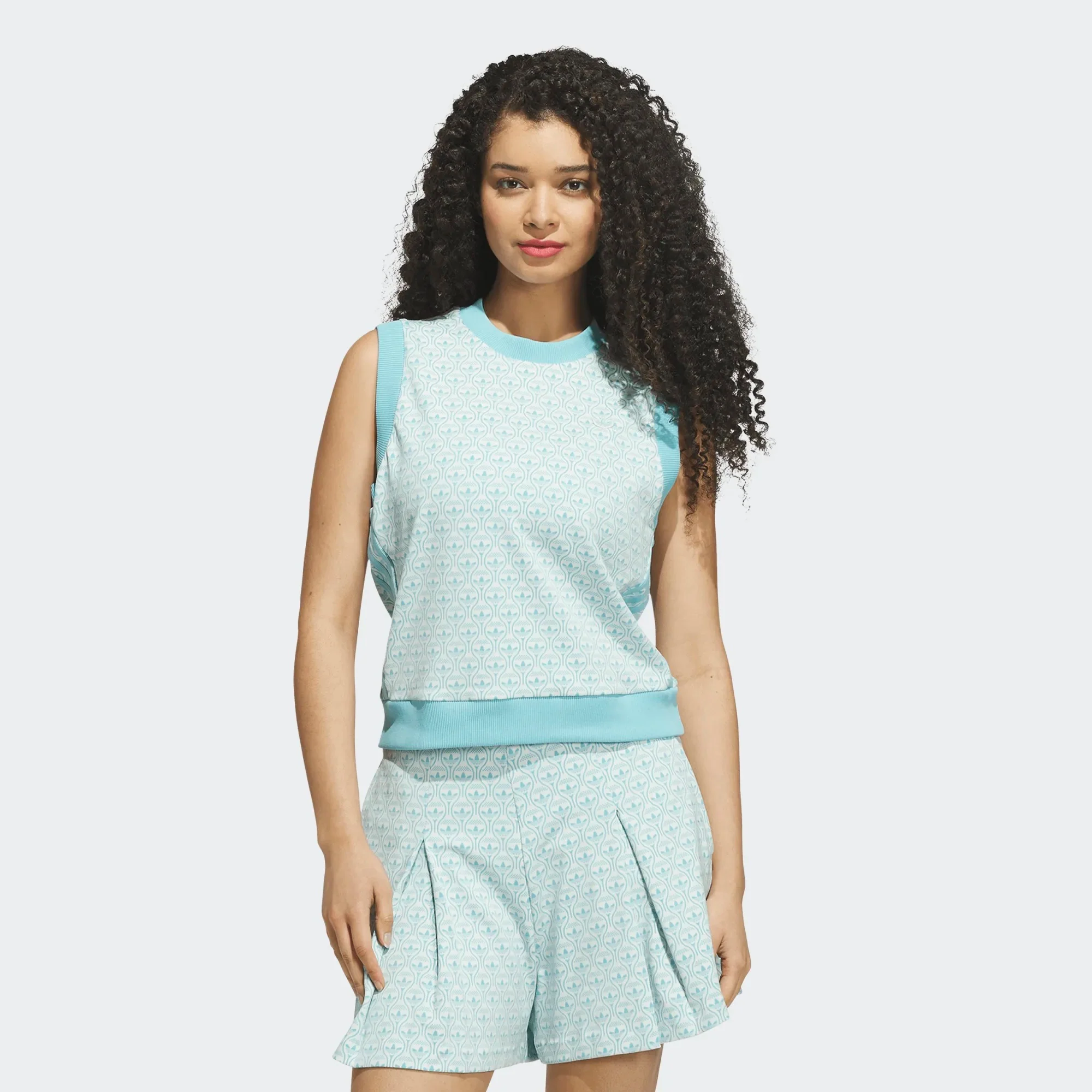 adidas Originals All Over Vest - Aqua - Image 2
