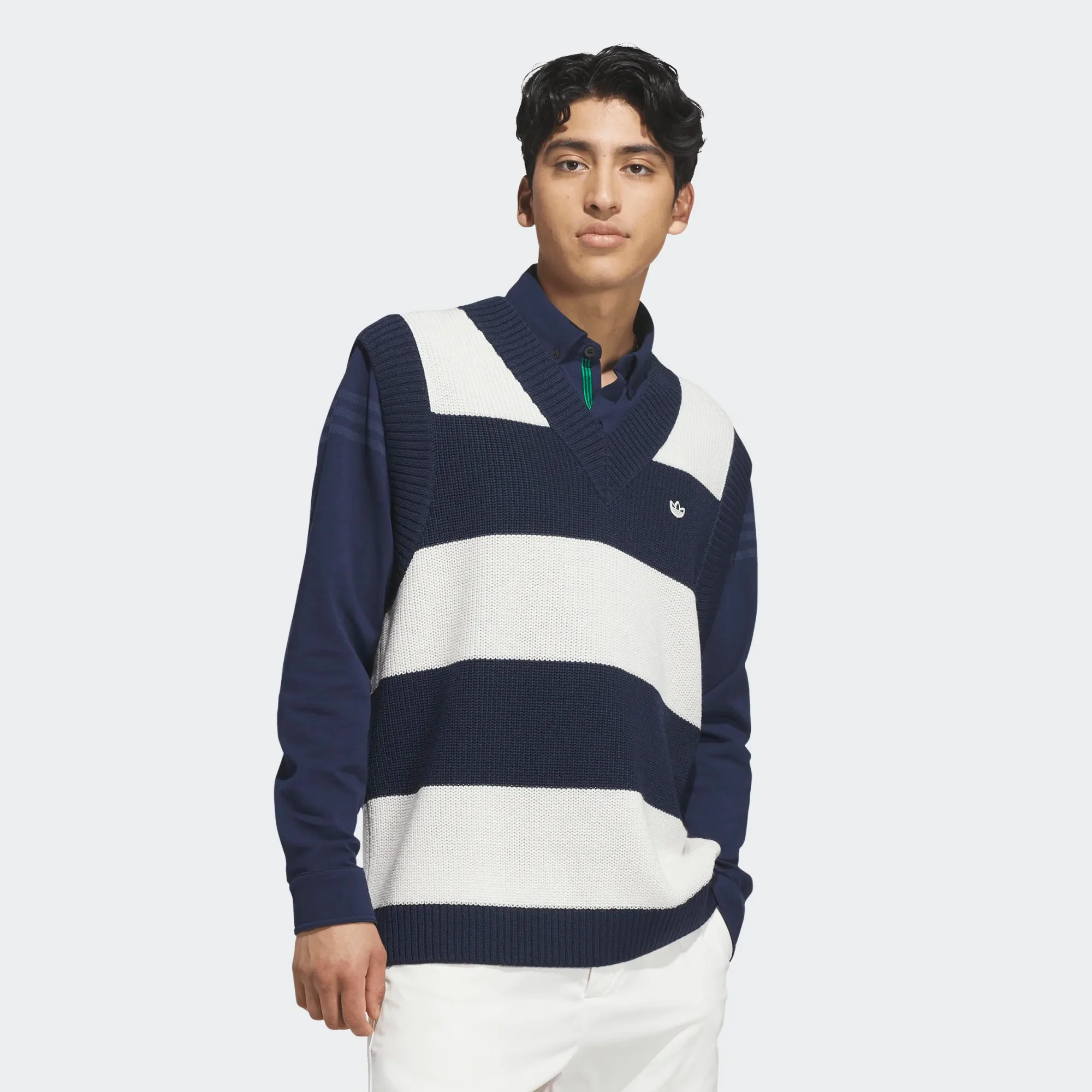 adidas Originals Oversized Vest - Navy/White - Image 3