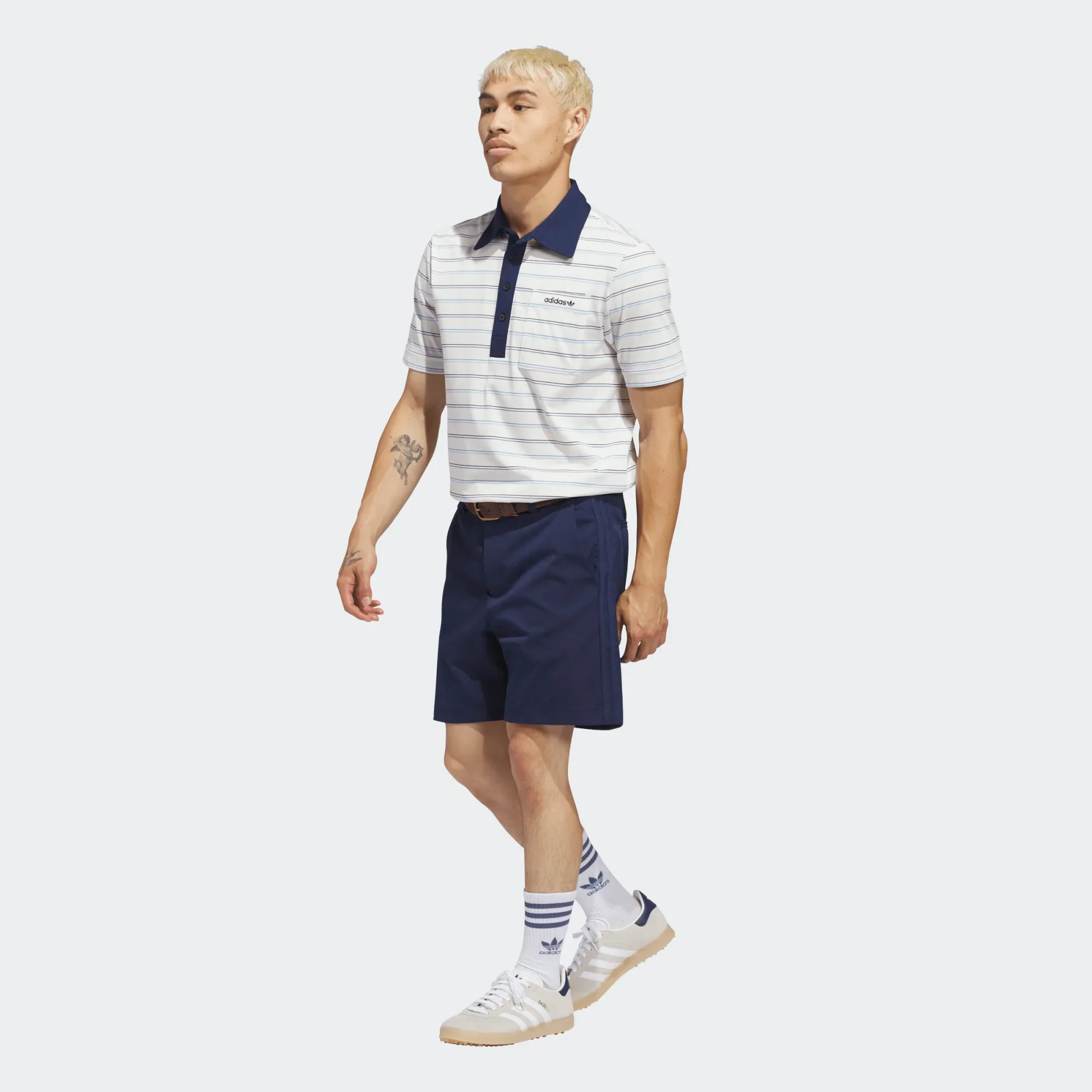 adidas Golf Originals Stripe Polo - White - Image 5