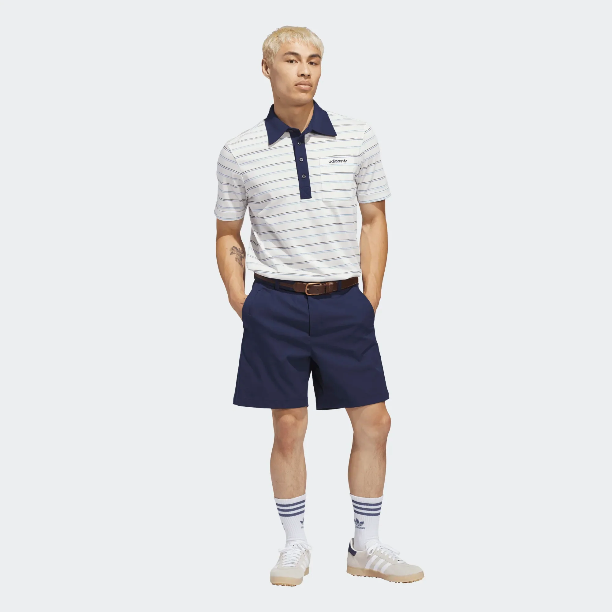 adidas Golf Originals Stripe Polo - White - Image 6