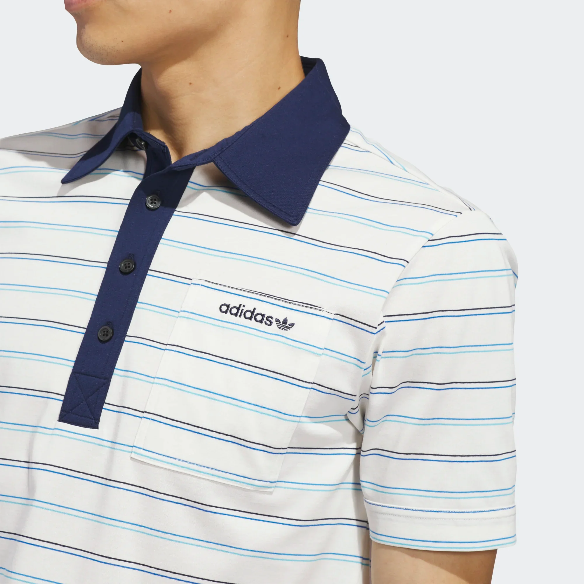 adidas Golf Originals Stripe Polo - White - Image 7