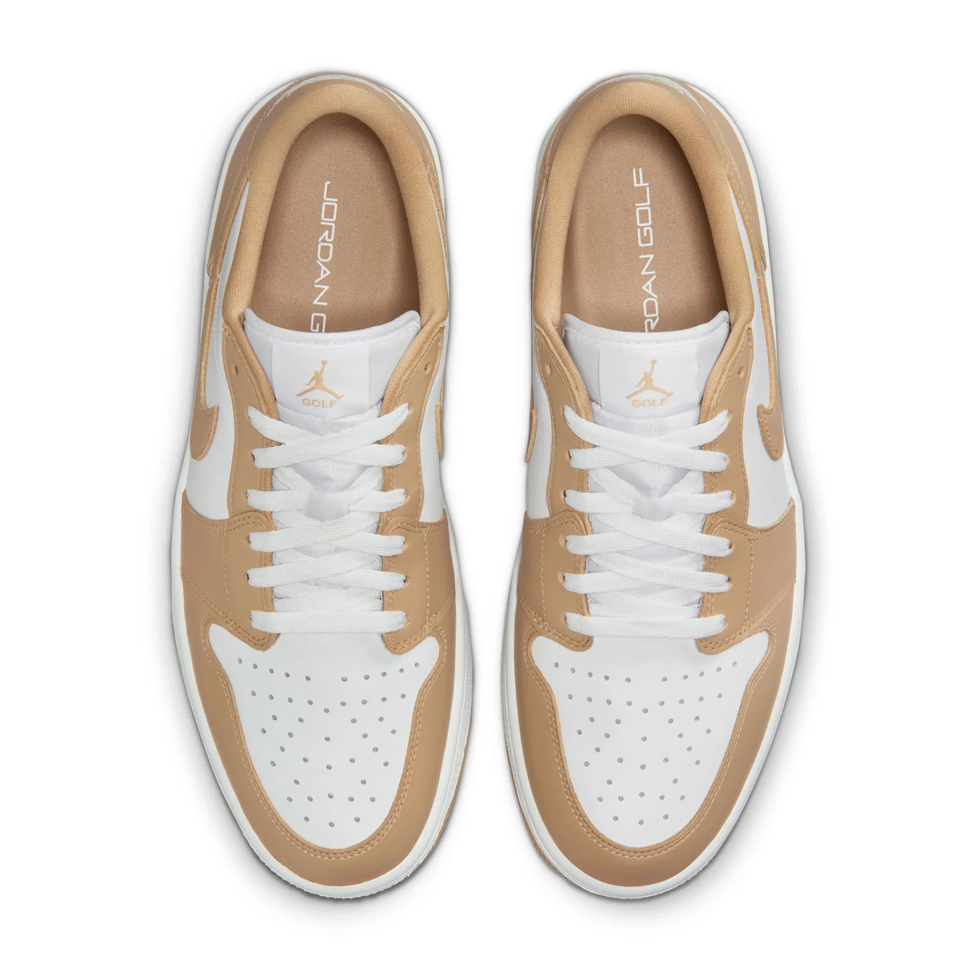 Air Jordan 1 Low G Golf Shoes - White/Linen/White - Image 4