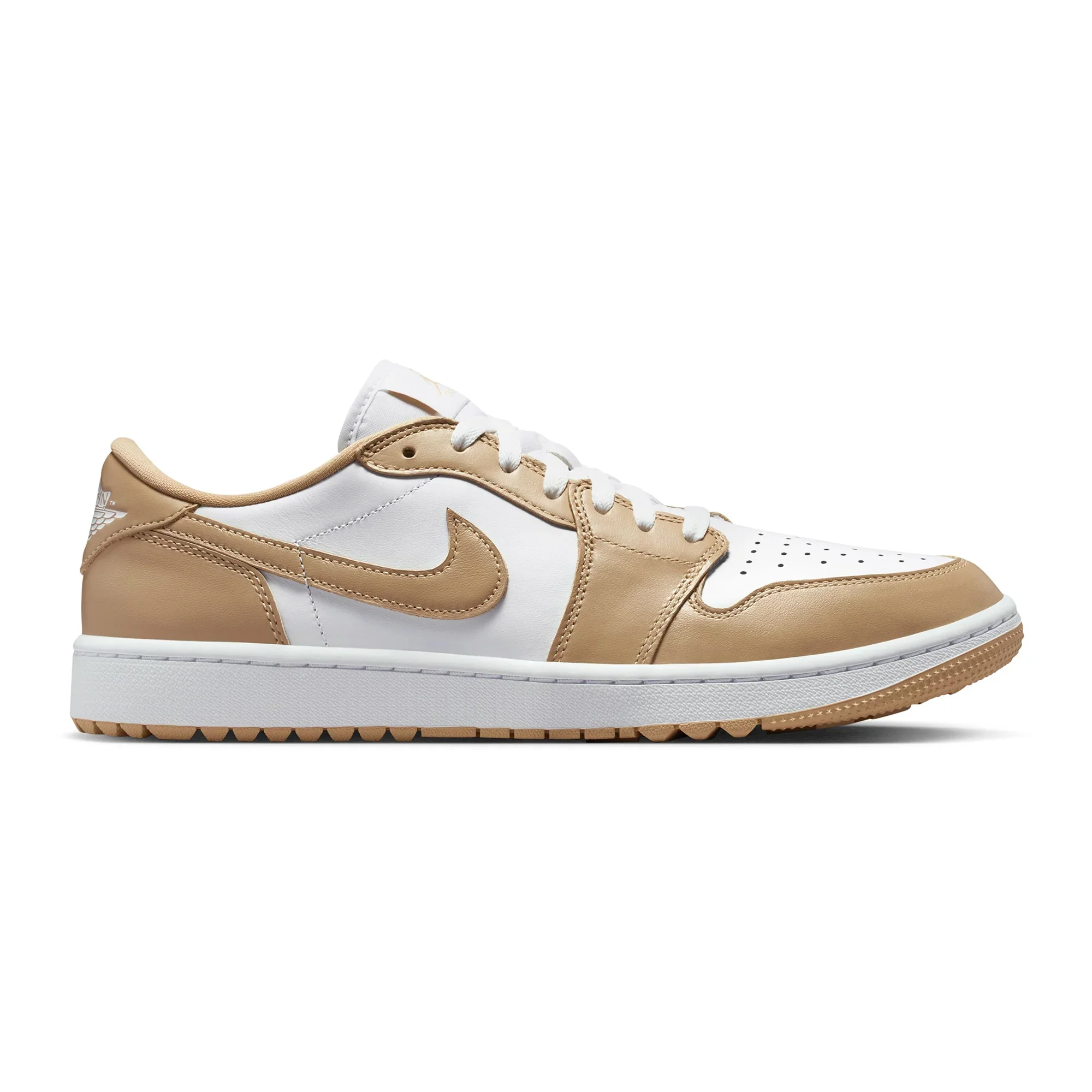 Air Jordan 1 Low G Golf Shoes - White/Linen/White - Image 7