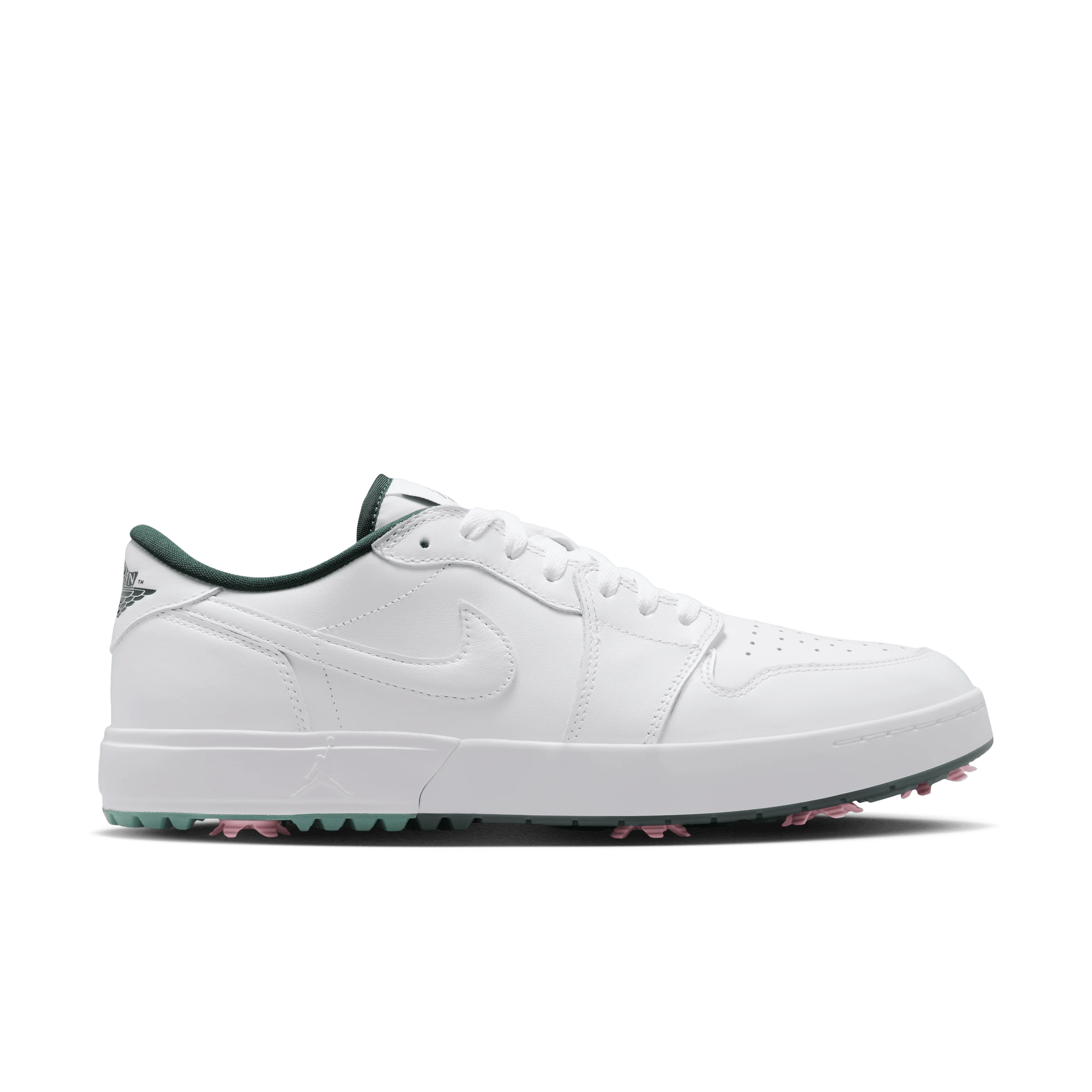 Air Jordan 1 Low G Spiked "Masters" Golf Shoes - White/Fir-Black-Elemental Pink - Image 13