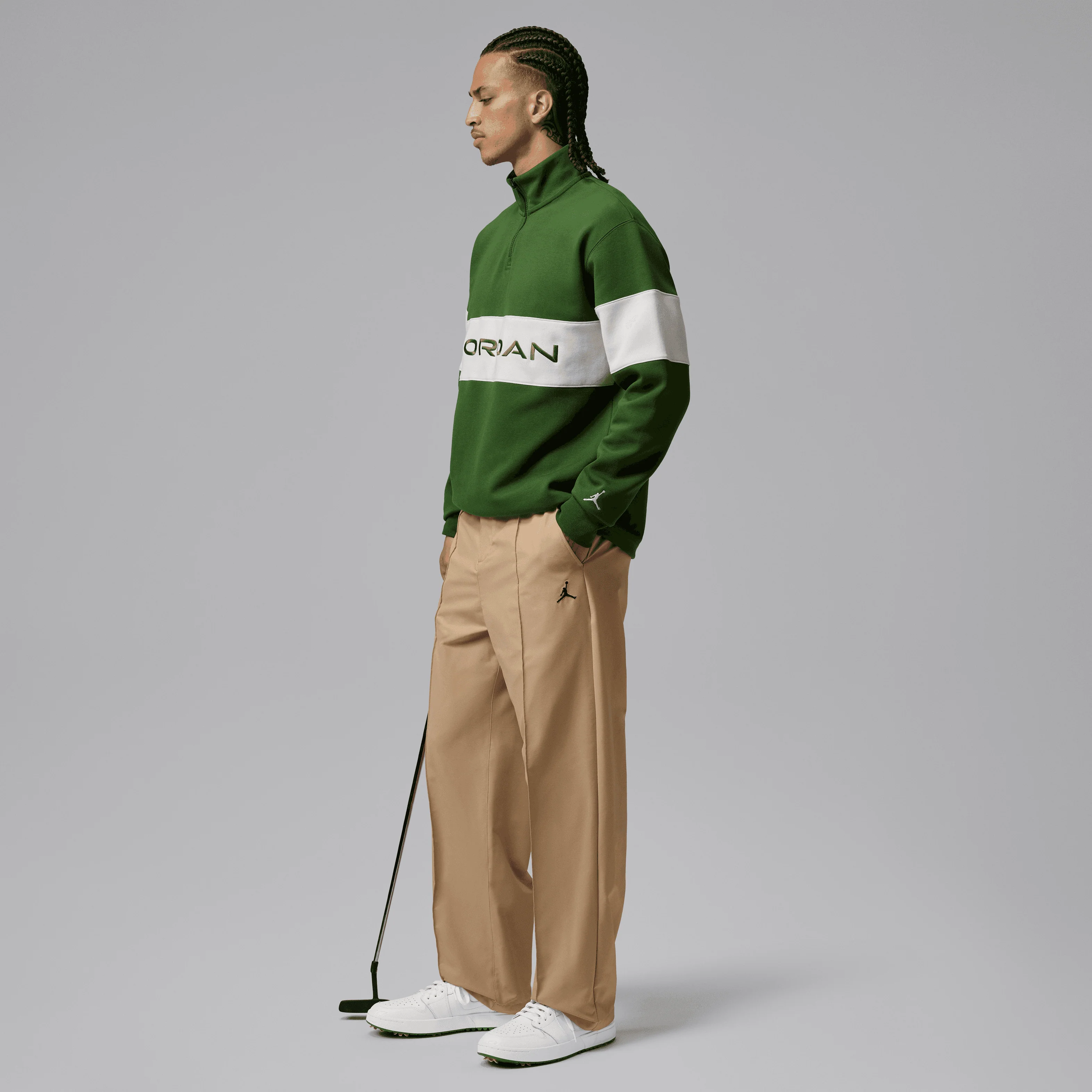 Air Jordan 1 Low G Spiked "Masters" Golf Shoes - White/Fir-Black-Elemental Pink - Image 15