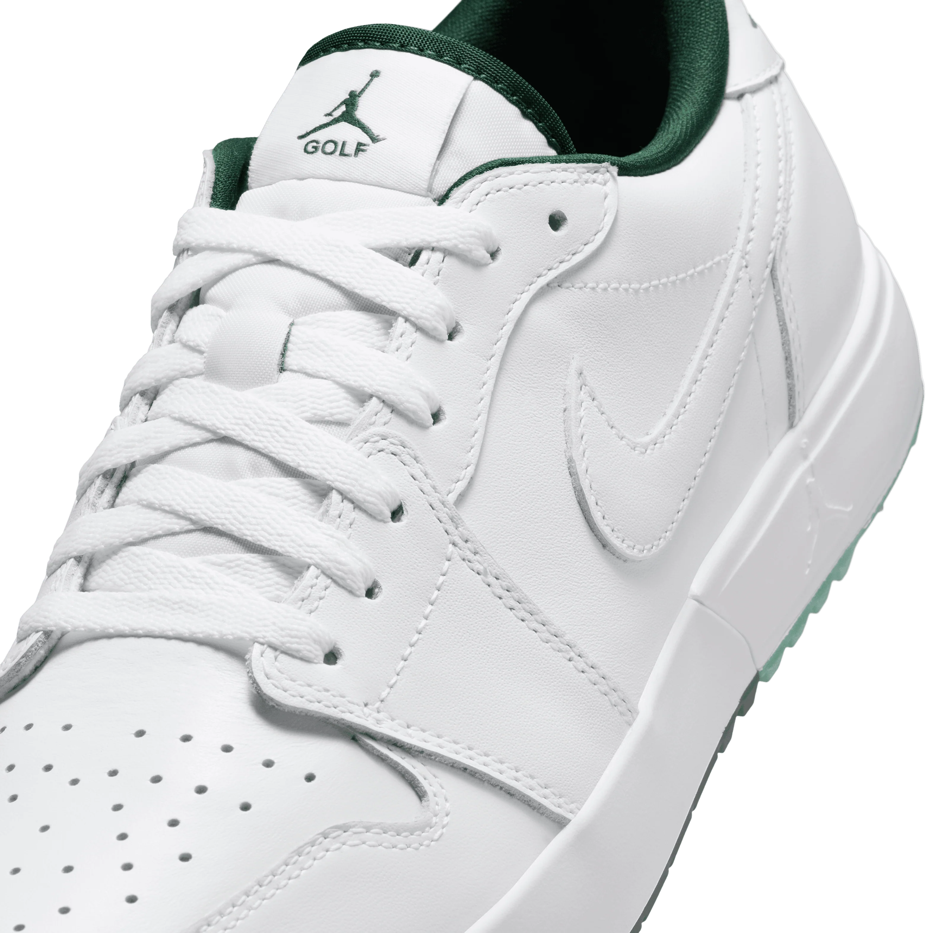 Air Jordan 1 Low G Spiked "Masters" Golf Shoes - White/Fir-Black-Elemental Pink - Image 3