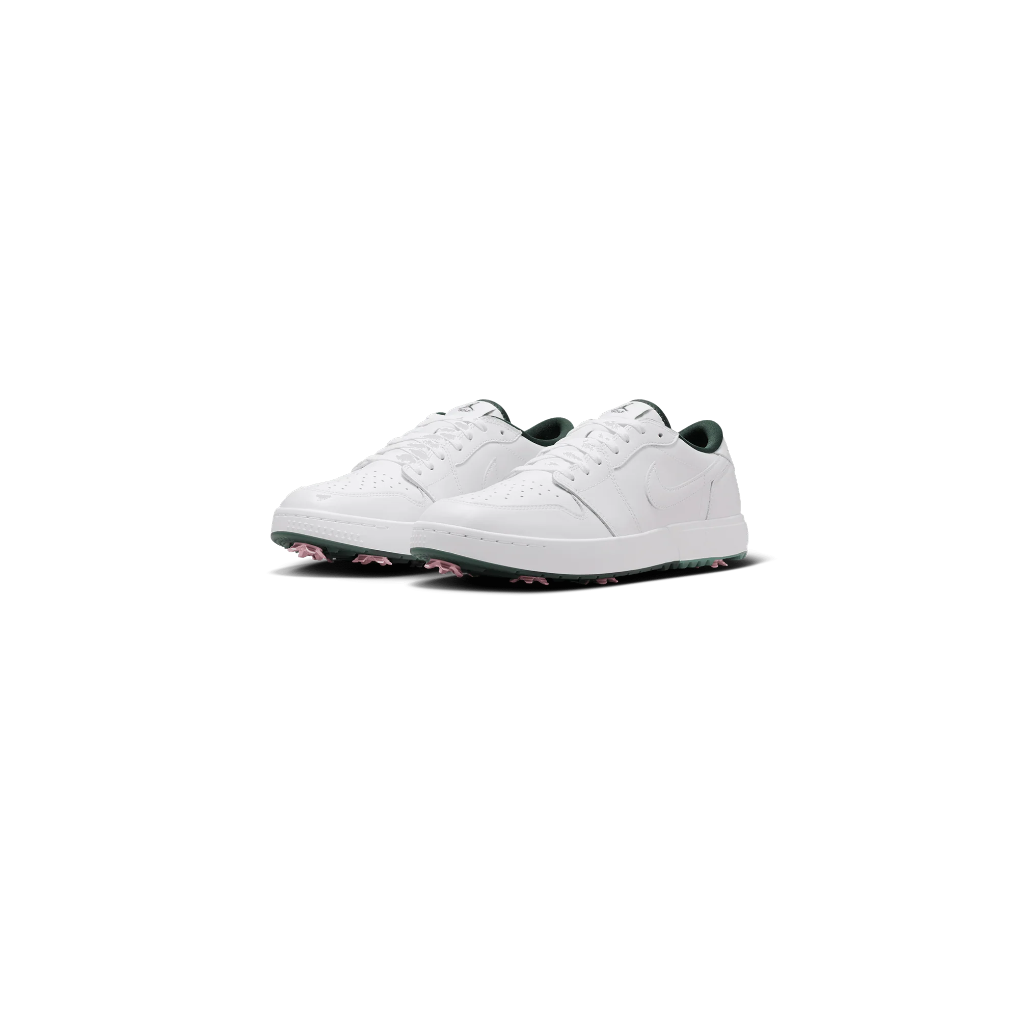 Air Jordan 1 Low G Spiked "Masters" Golf Shoes - White/Fir-Black-Elemental Pink - Image 8