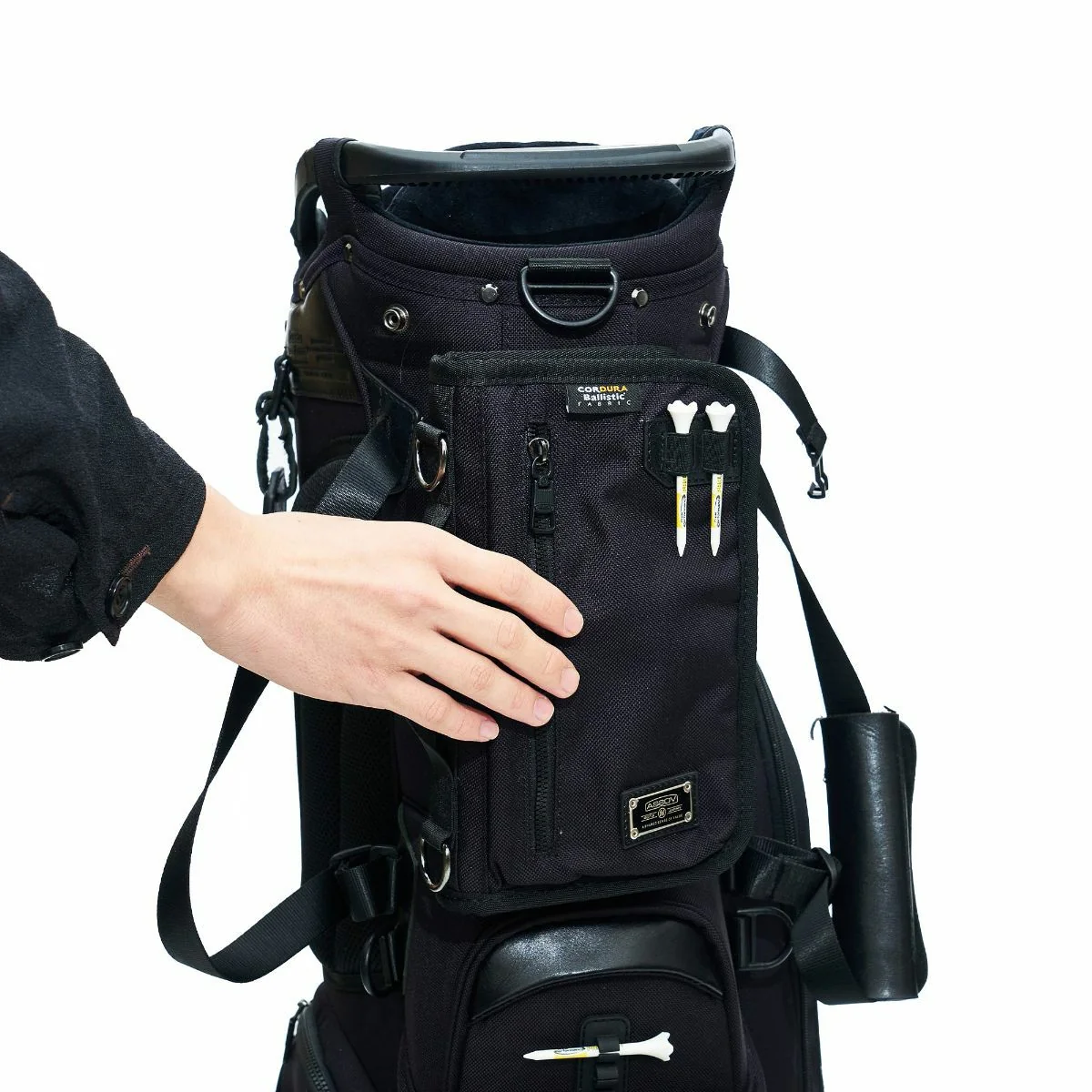 AS2OV Golf Ballistic Nylon Caddy Bag - Black - Image 16