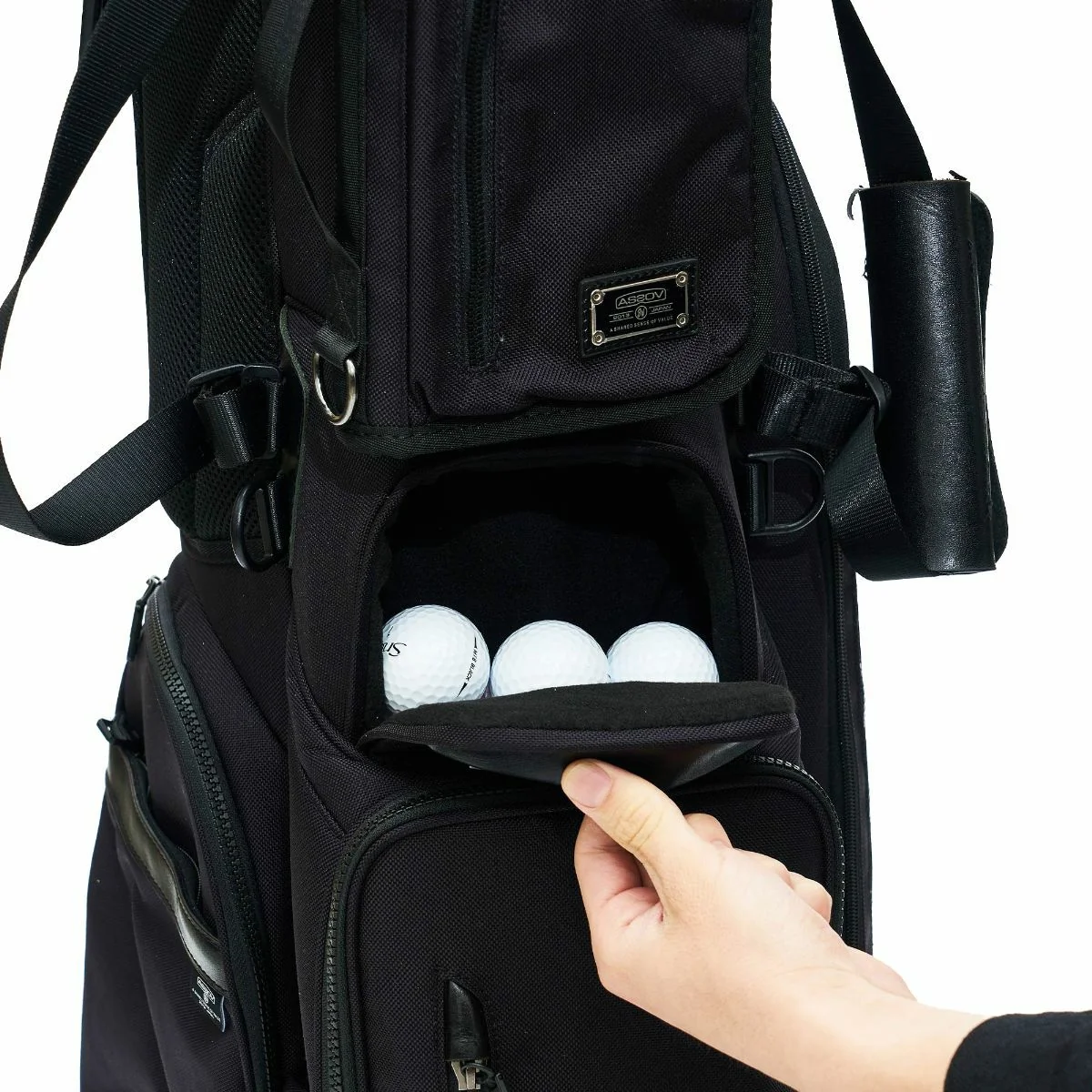 AS2OV Golf Ballistic Nylon Caddy Bag - Black - Image 17
