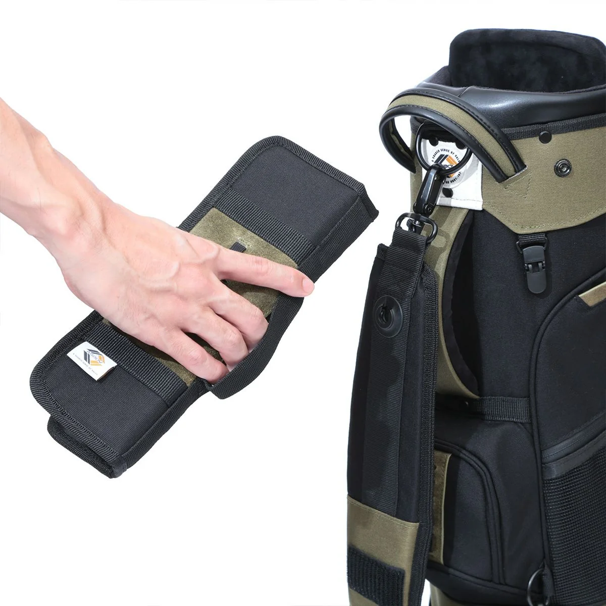 AS2OV Golf Cordura Fine Tex Caddy Bag - Black - Image 11