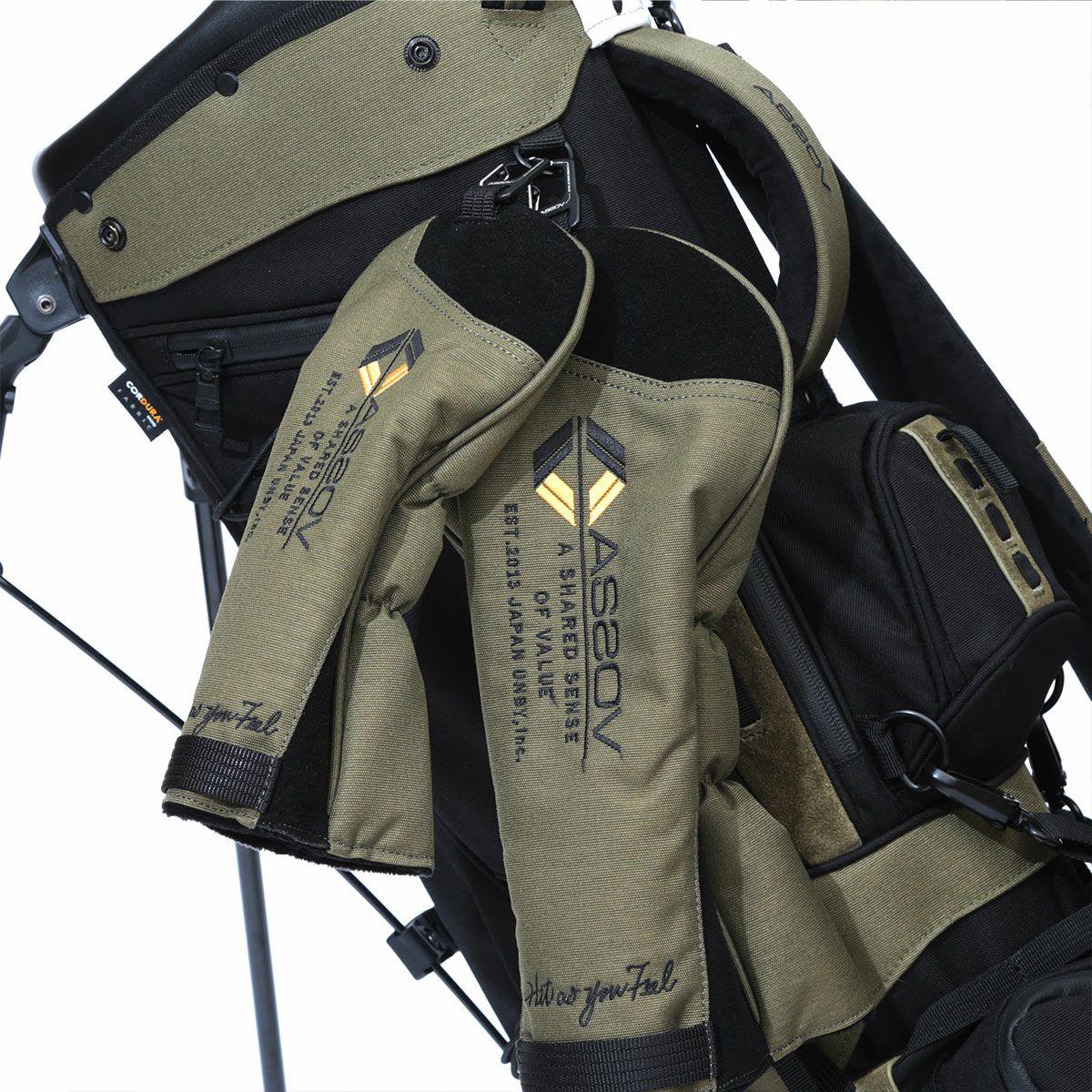 AS2OV Golf Cordura Fine Tex Caddy Bag - Black - Image 12