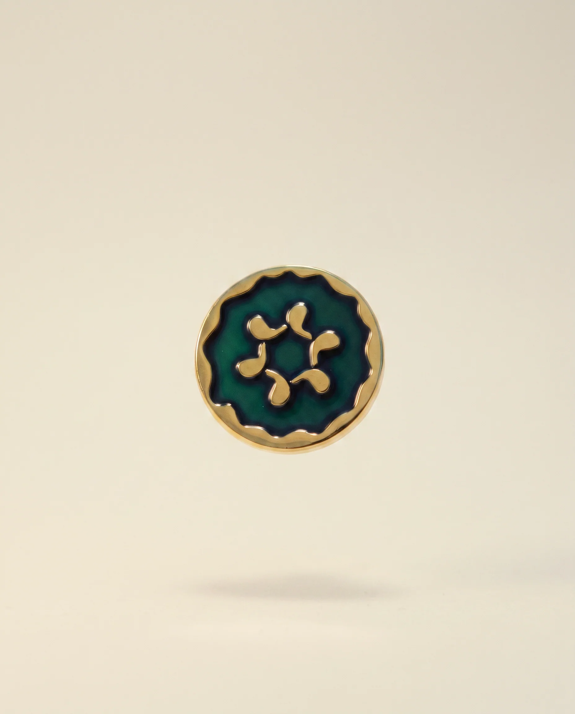 Bisque Ball Marker Green/ Gold 30mm x 4mm - Image 3