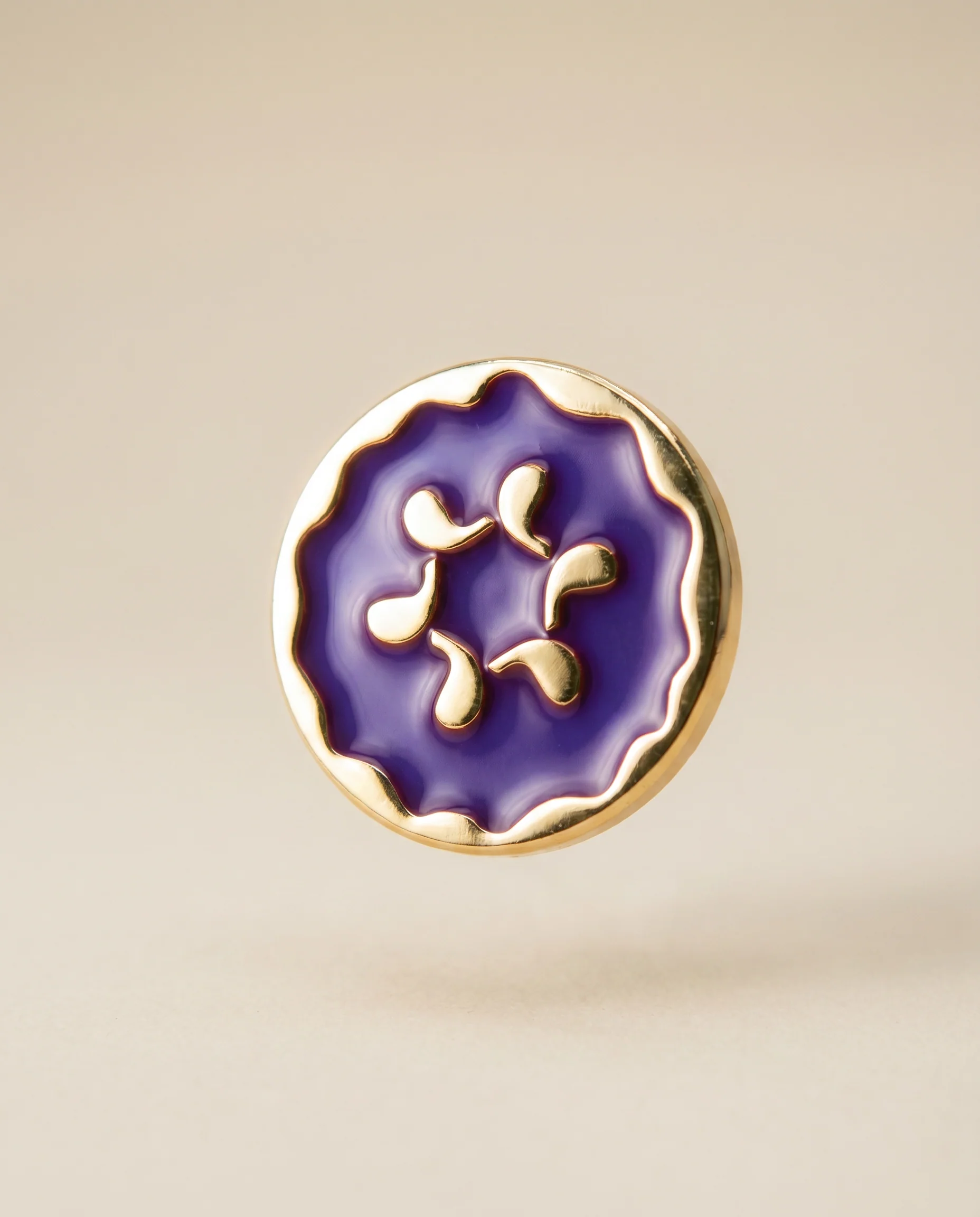 Bisque Ball Marker Purple/ Gold 30mm x 4mm - Image 3