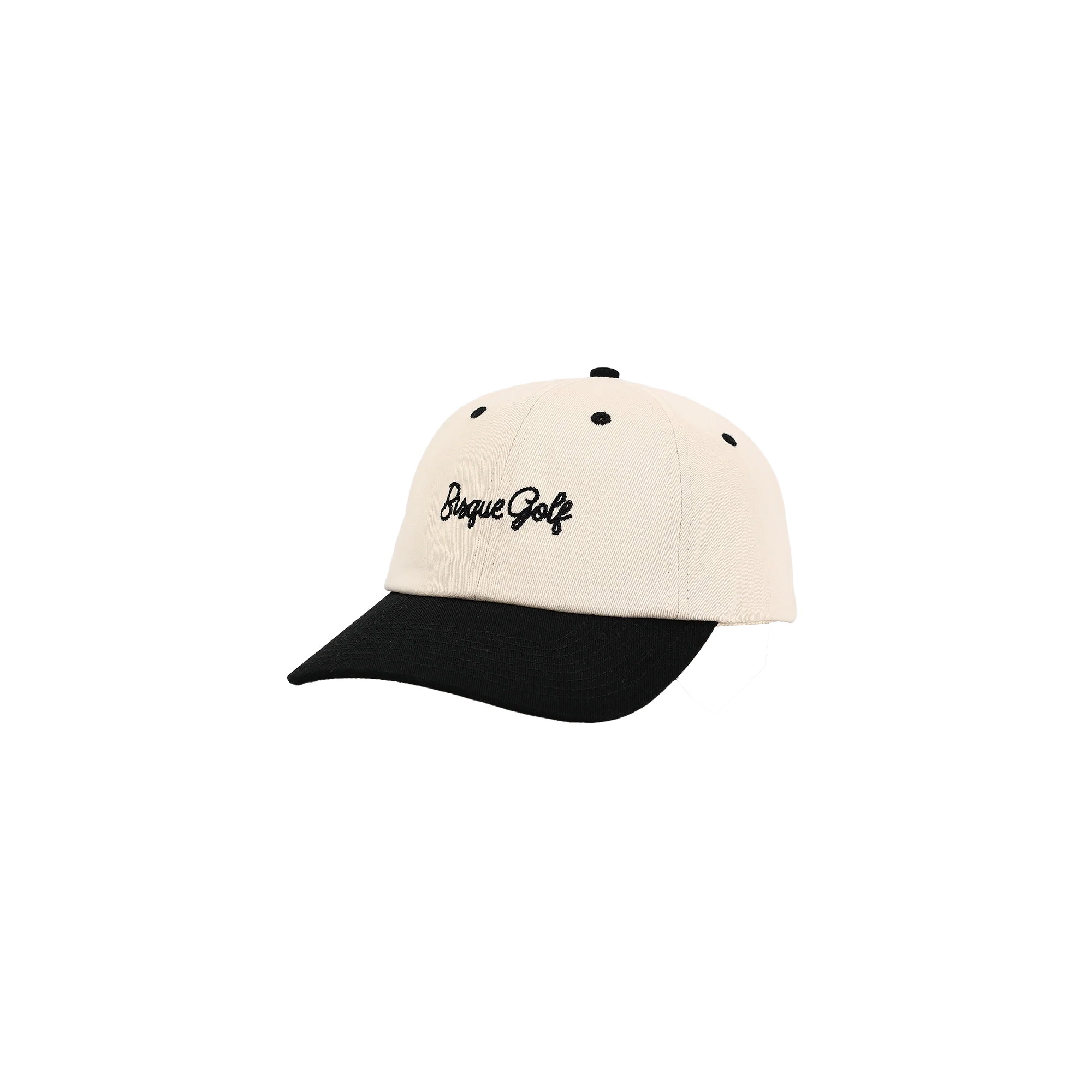 Bisque Golf 6 Panel Chain Dad Hat - Black/ Nude - Image 3