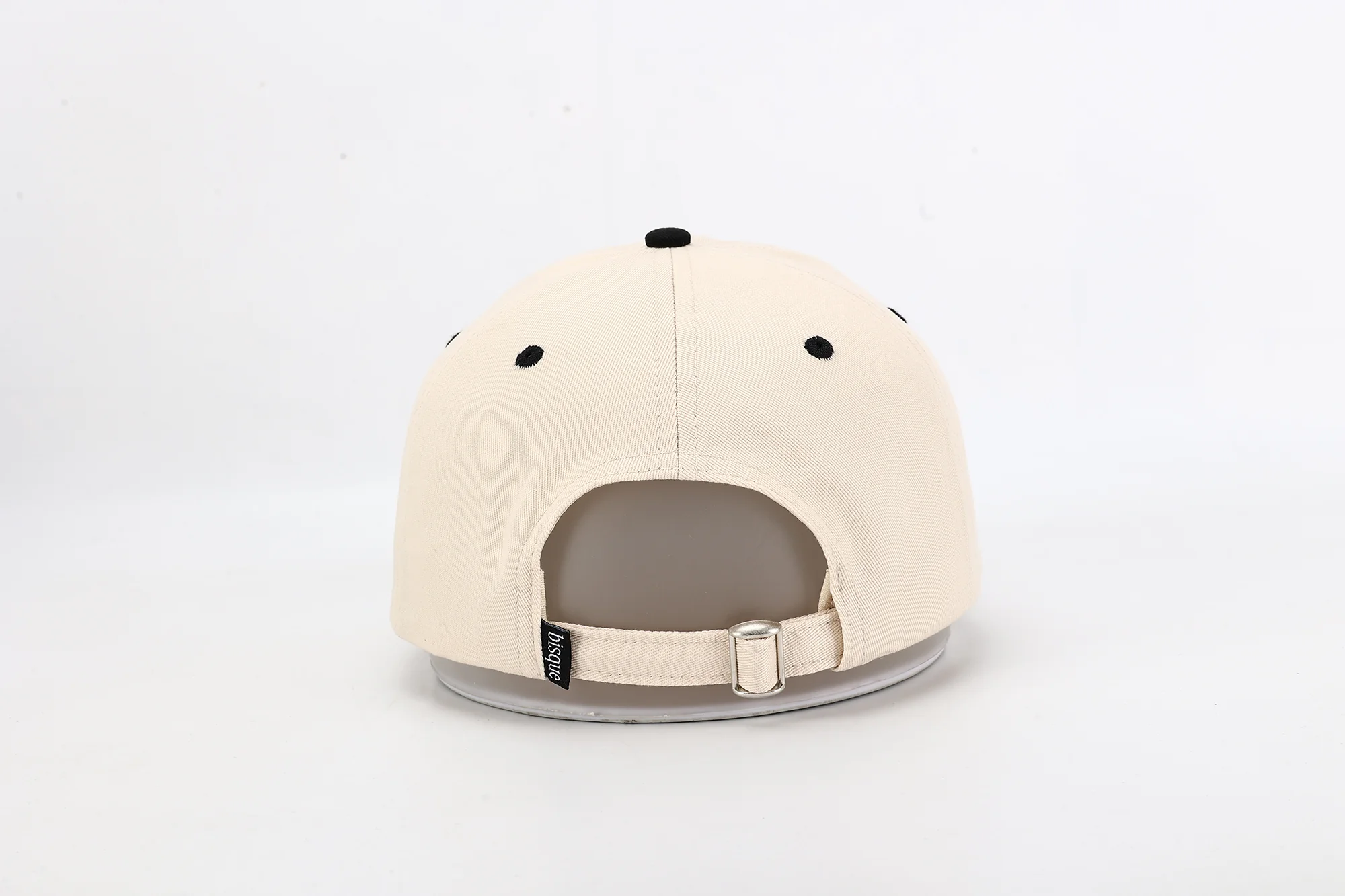 Bisque Golf 6 Panel Chain Dad Hat - Black/ Nude - Image 4