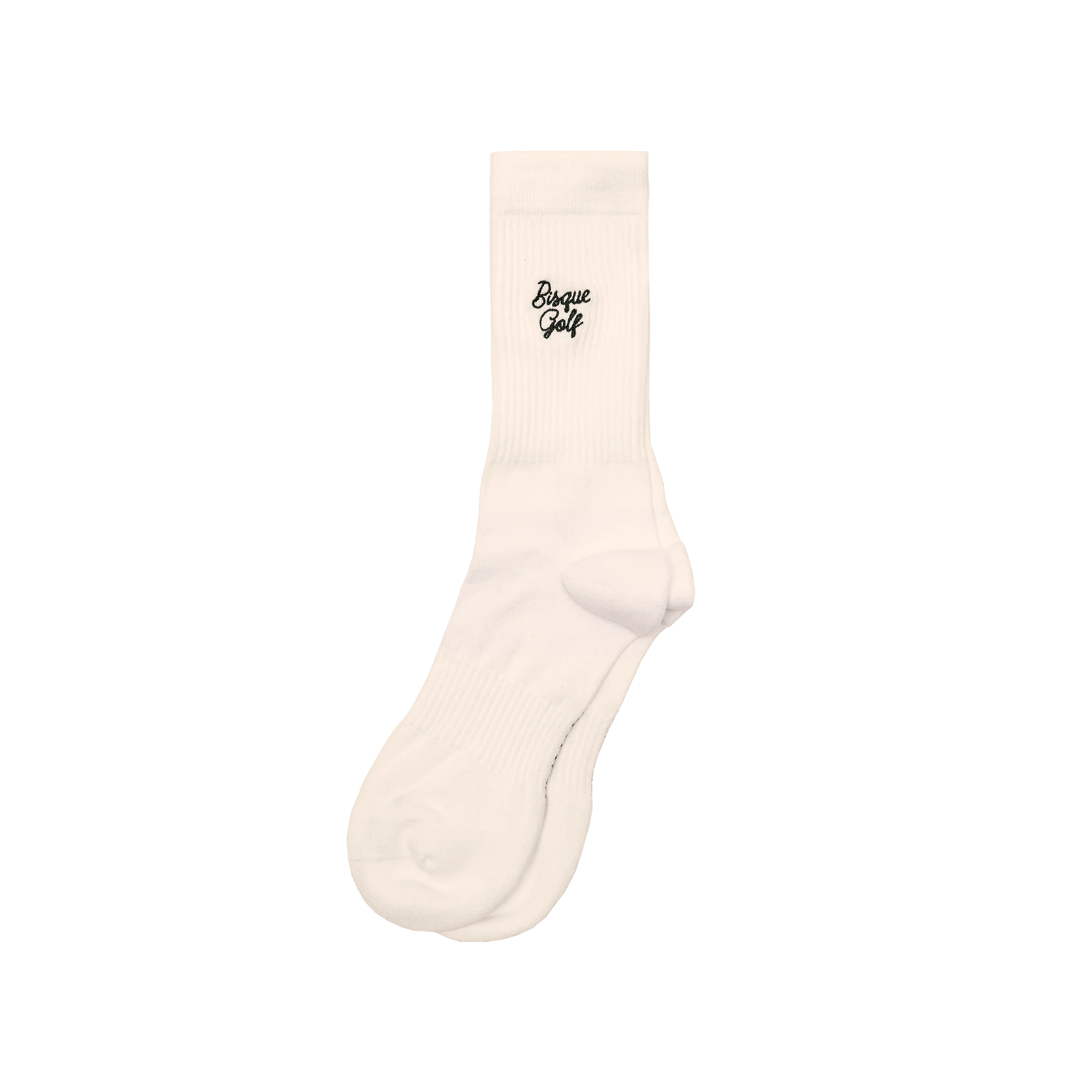 Bisque Golf Crew Sock Script - Off White - Image 2