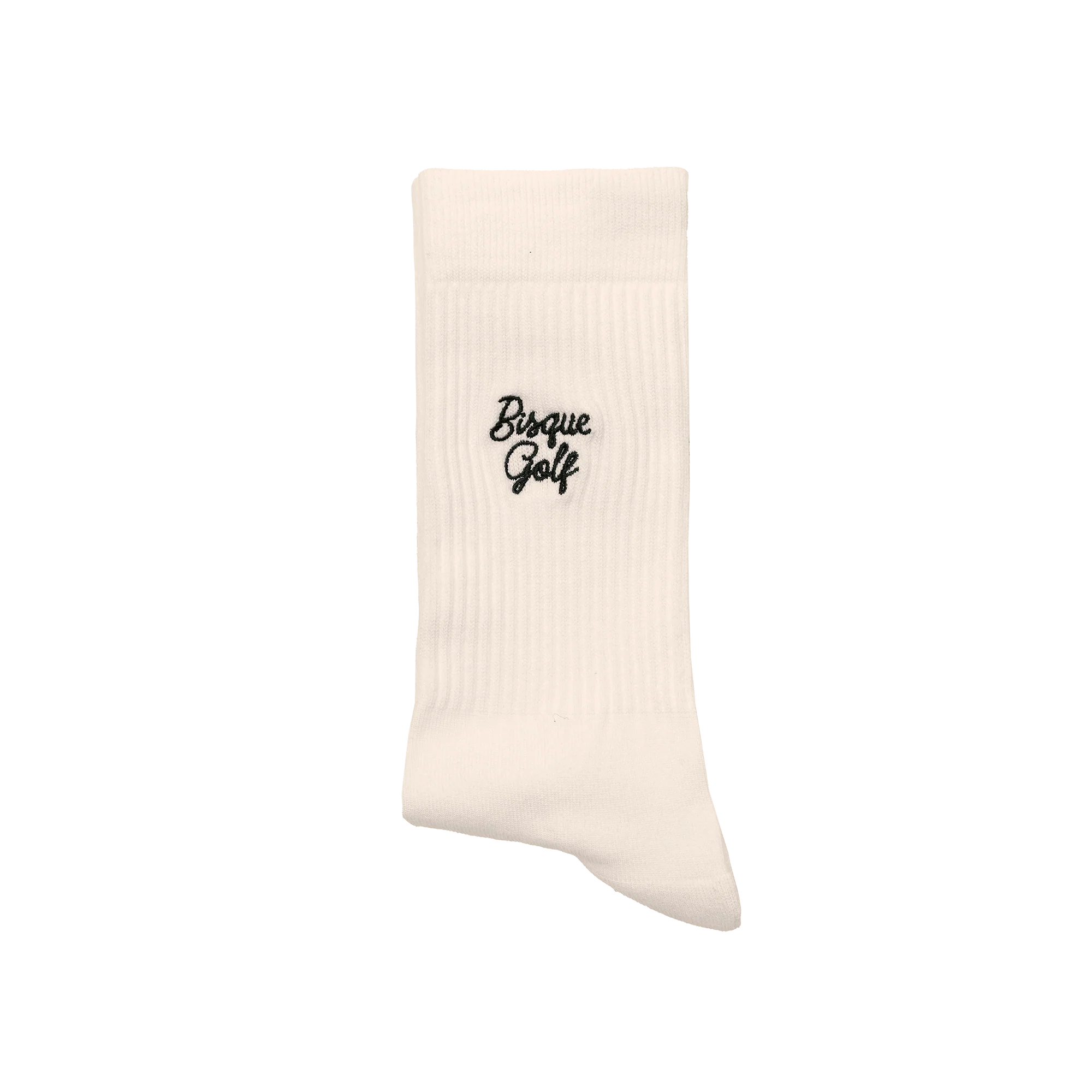 Bisque Golf Crew Sock Script - Off White - Image 3